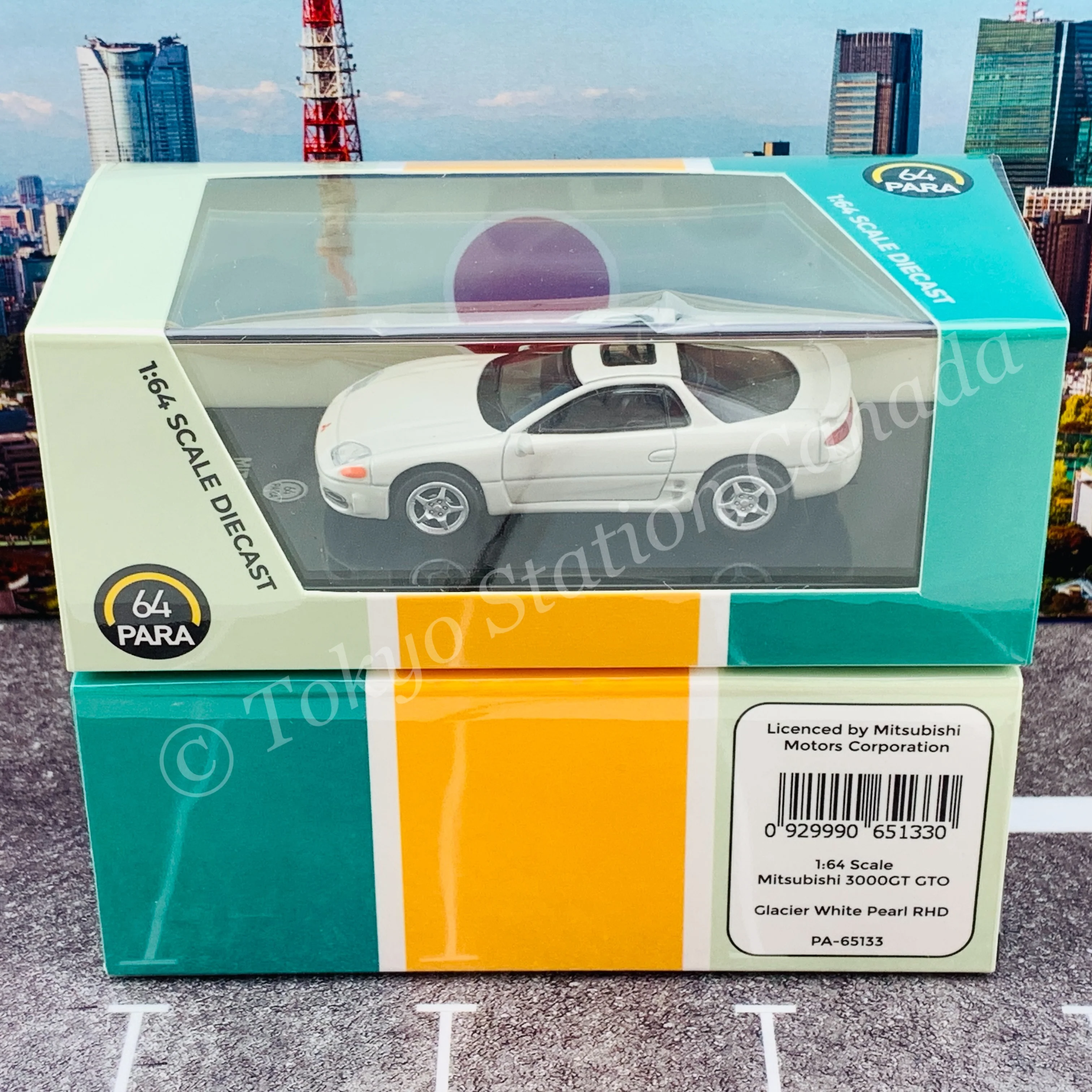 PARA64 1/64 Mitsubishi 3000GT GTO Glacier White Pearl RHD PA-65133 - Image 5