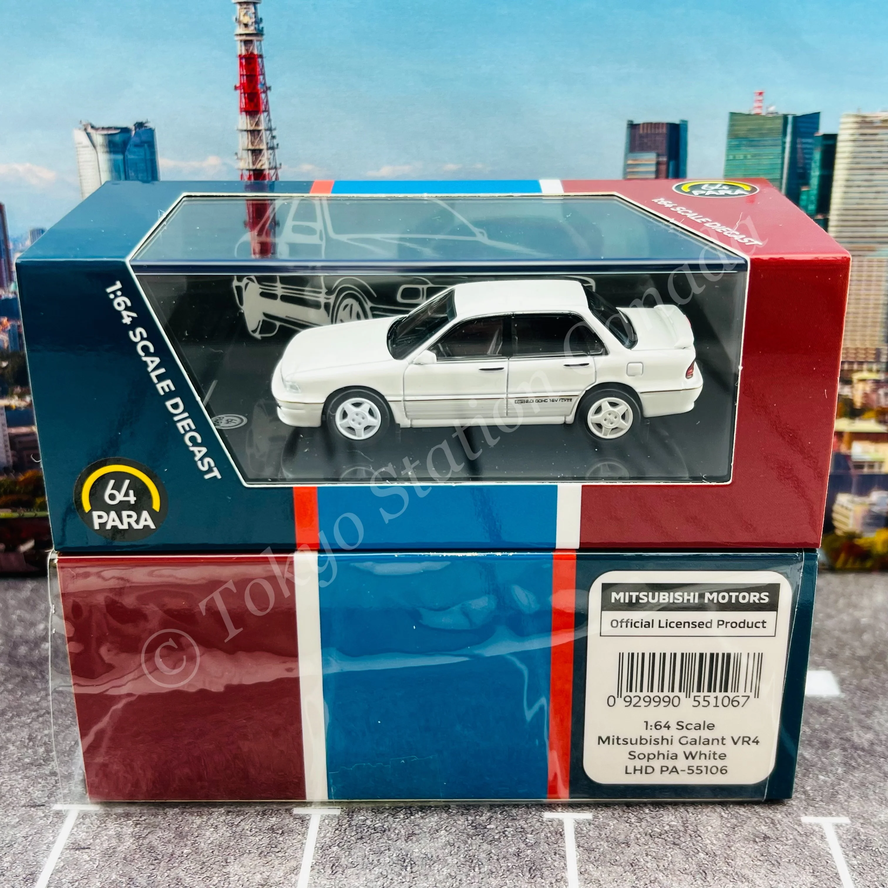 PARA64 1/64 Mitsubishi Galant VR-4 Sophia White LHD PA-55106 - Image 5