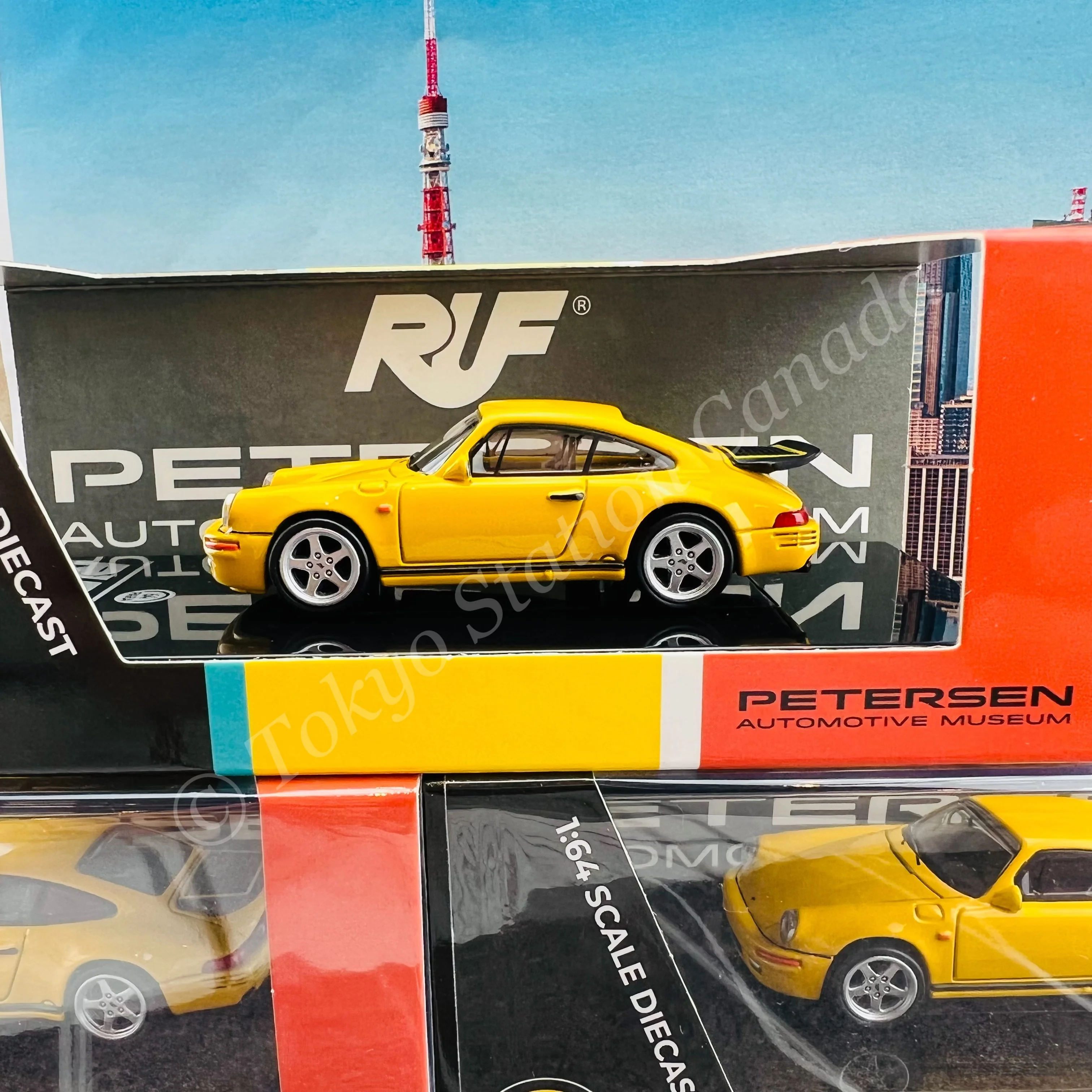 PARA64 1/64 RUF CTR Yellowbird 1987 Blossom Yellow PETERSEN AUTOMOTIVE MUSEUM Version LHD PA-55291 PM - Image 3