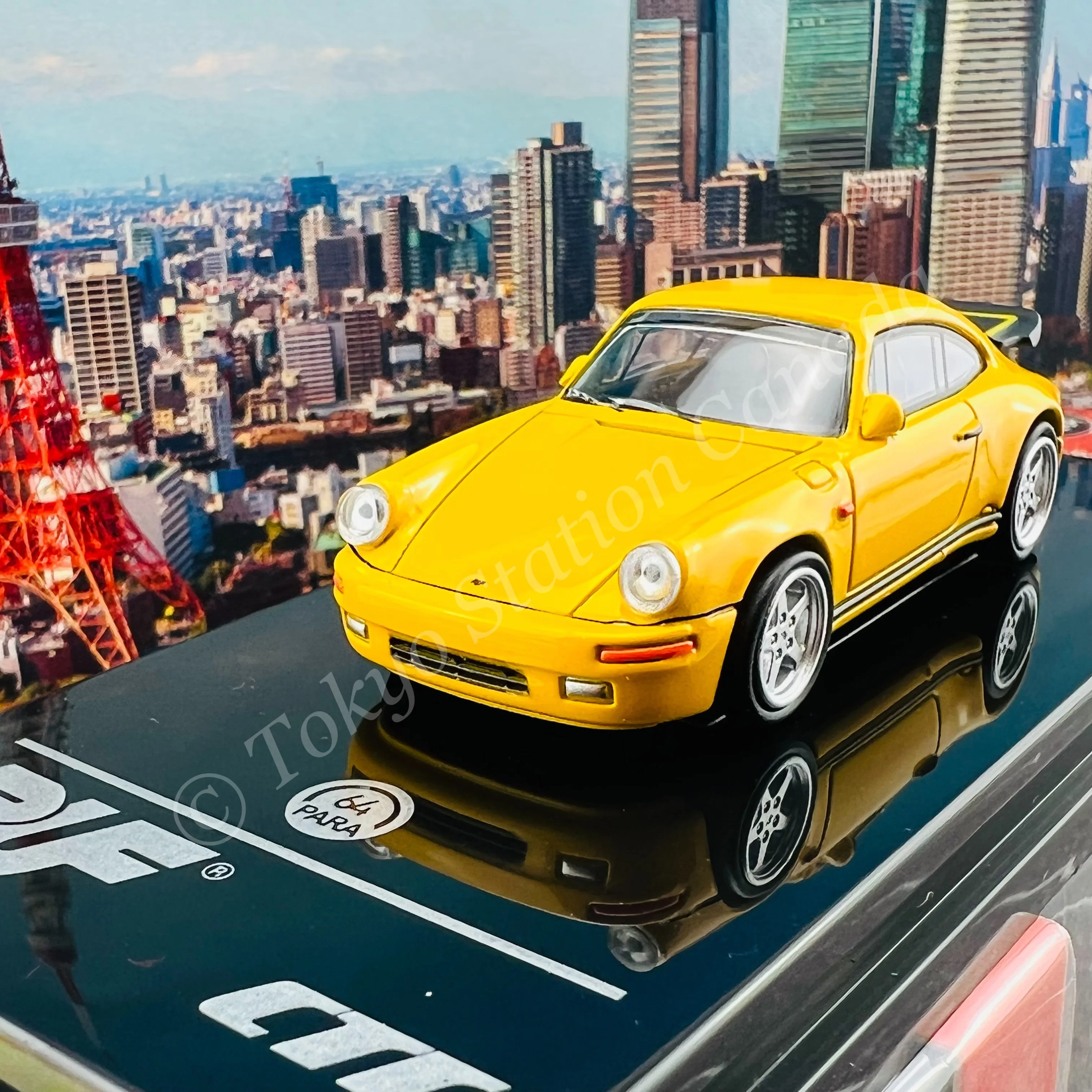 PARA64 1/64 RUF CTR Yellowbird 1987 Blossom Yellow PETERSEN AUTOMOTIVE MUSEUM Version LHD PA-55291 PM - Image 6