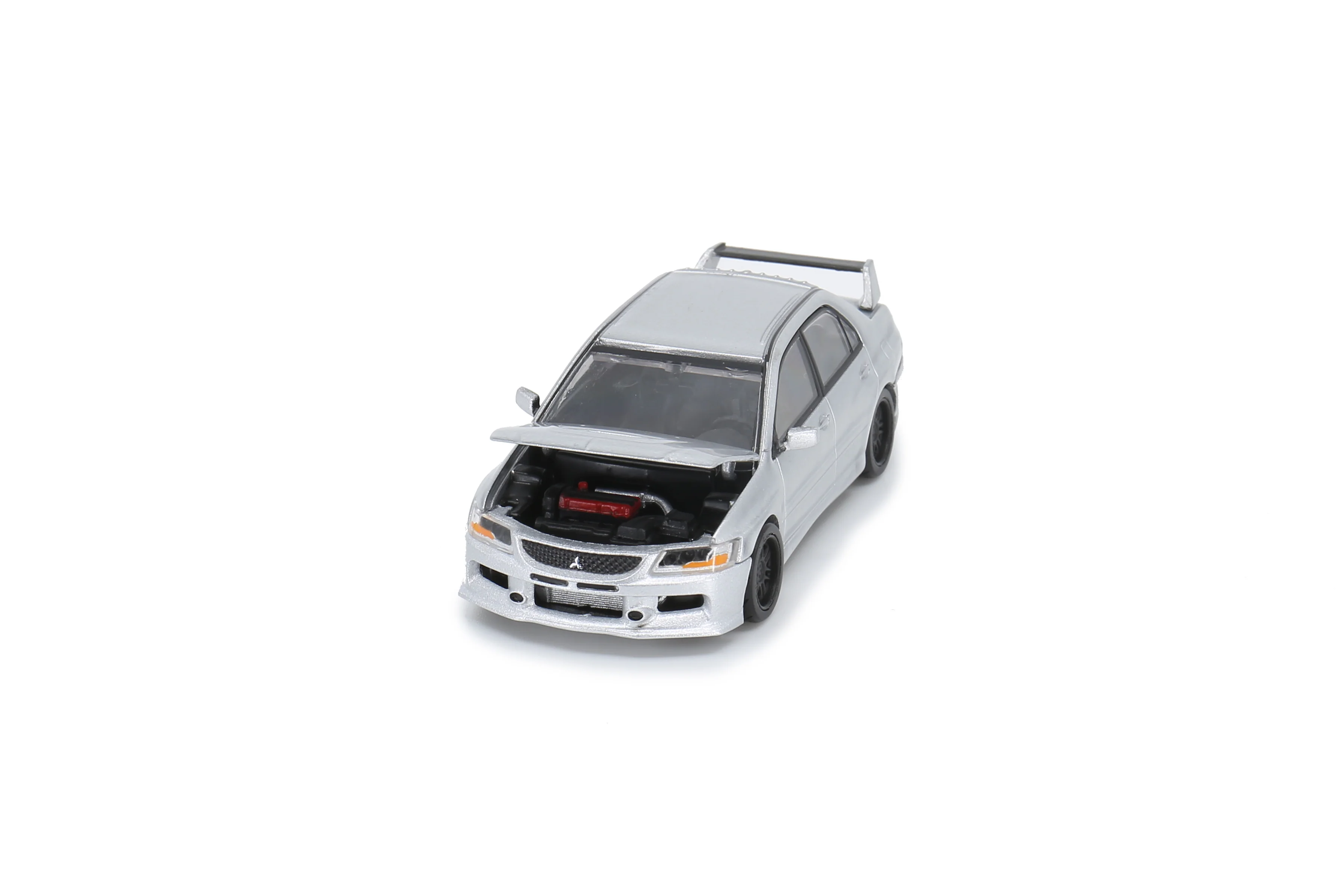 PEAKO 1/64 Mitsubishi 2006 Lancer Evolution IX Silver including a turntable display stand 63500 - Image 3