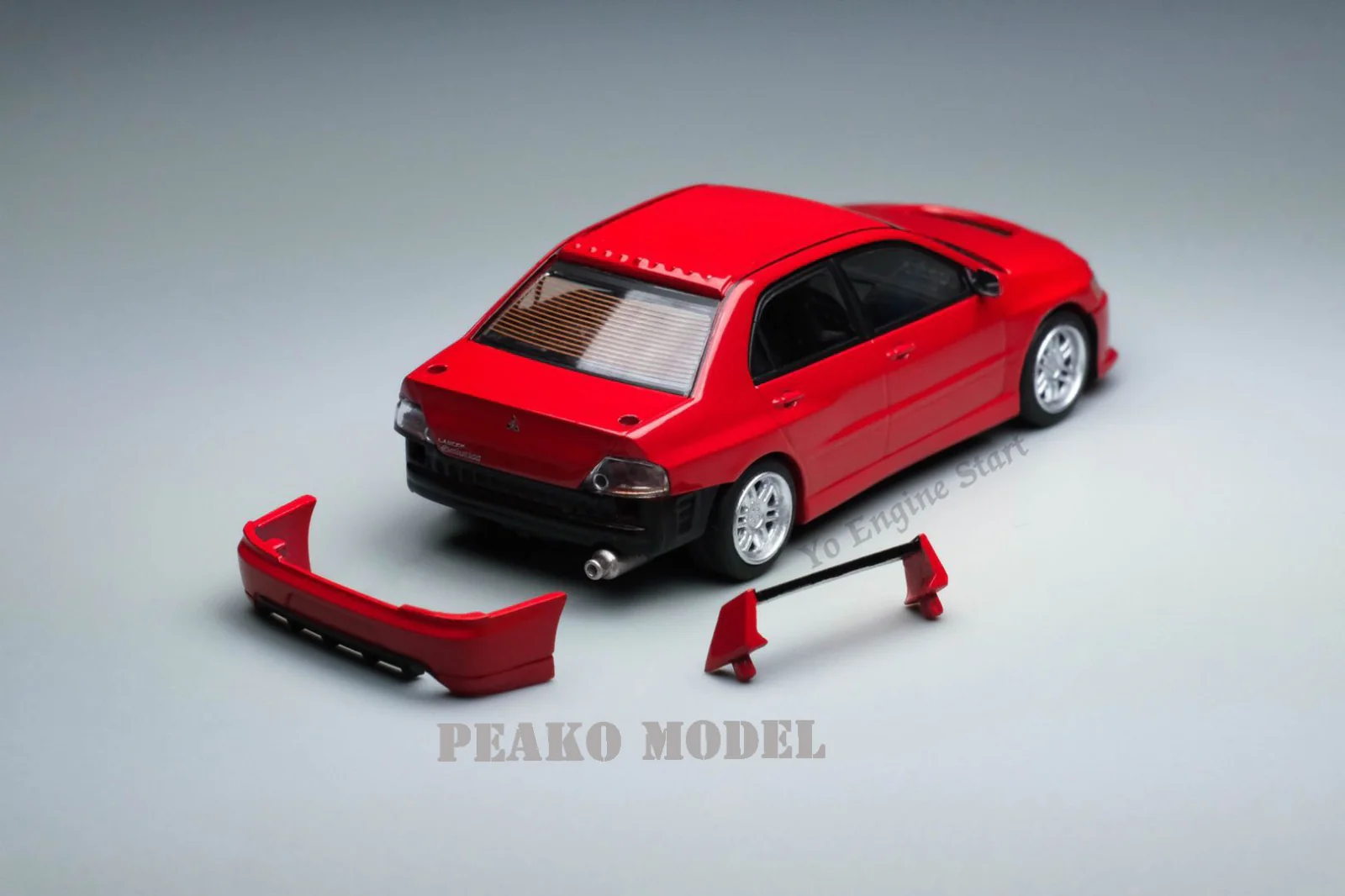 Peako64 1/64 Mitsubishi 2006 Lancer Evolution IX with 3D-Paper Car Park (RED) 63051 - Image 12