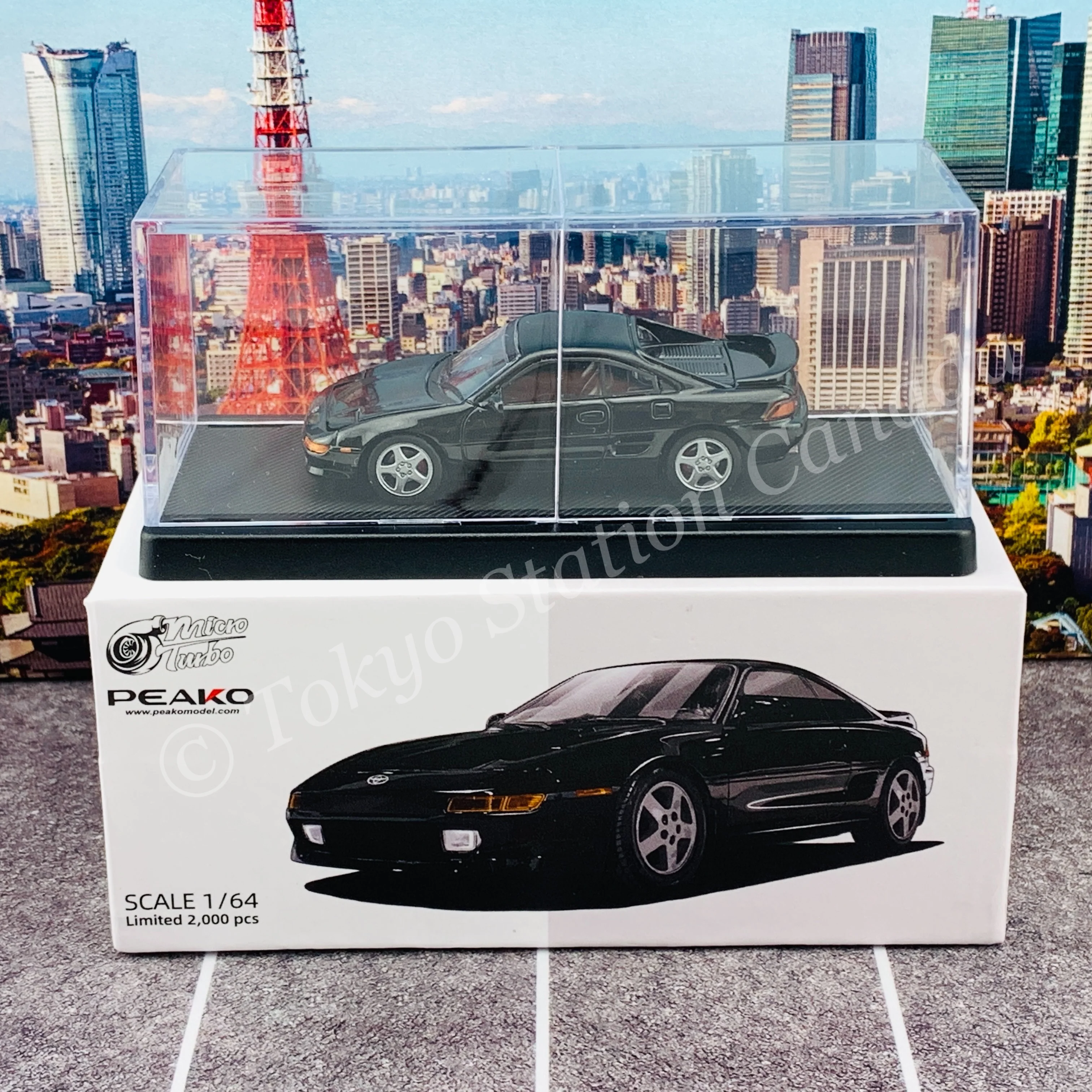 PEAKO64 1/64 Toyota MR2 SW20 1996 Black Color 62400 - Image 3