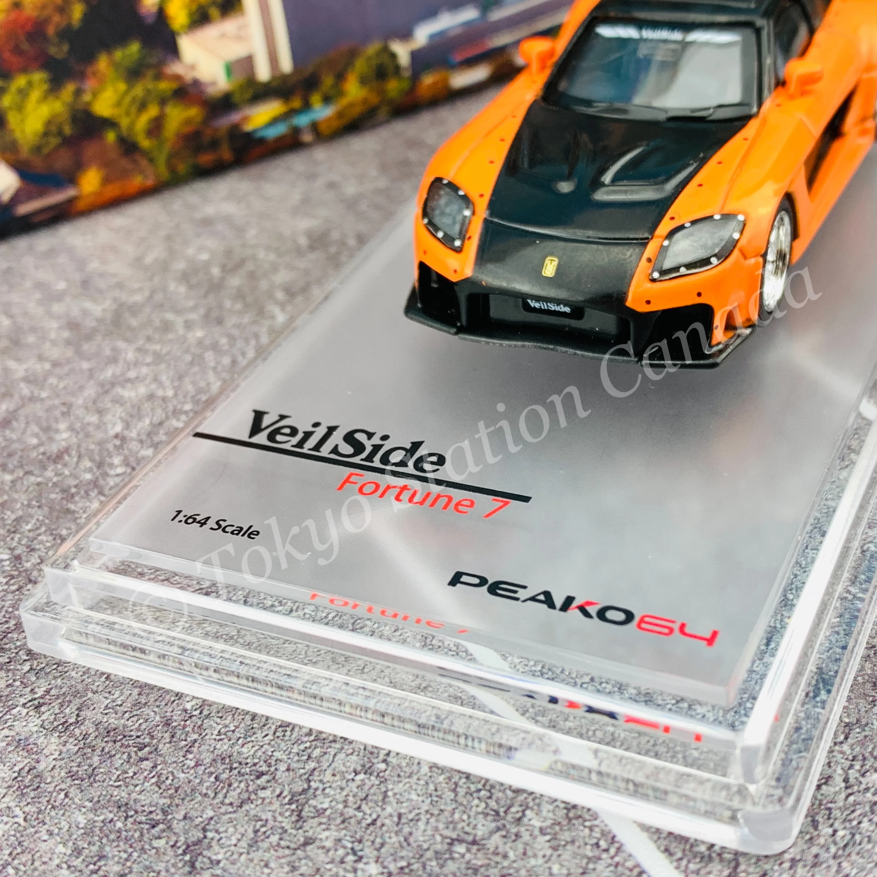 PEAKO64 1/64 VeilSide Fortune 7 (Orange with Black Strap) 62502 - Image 3