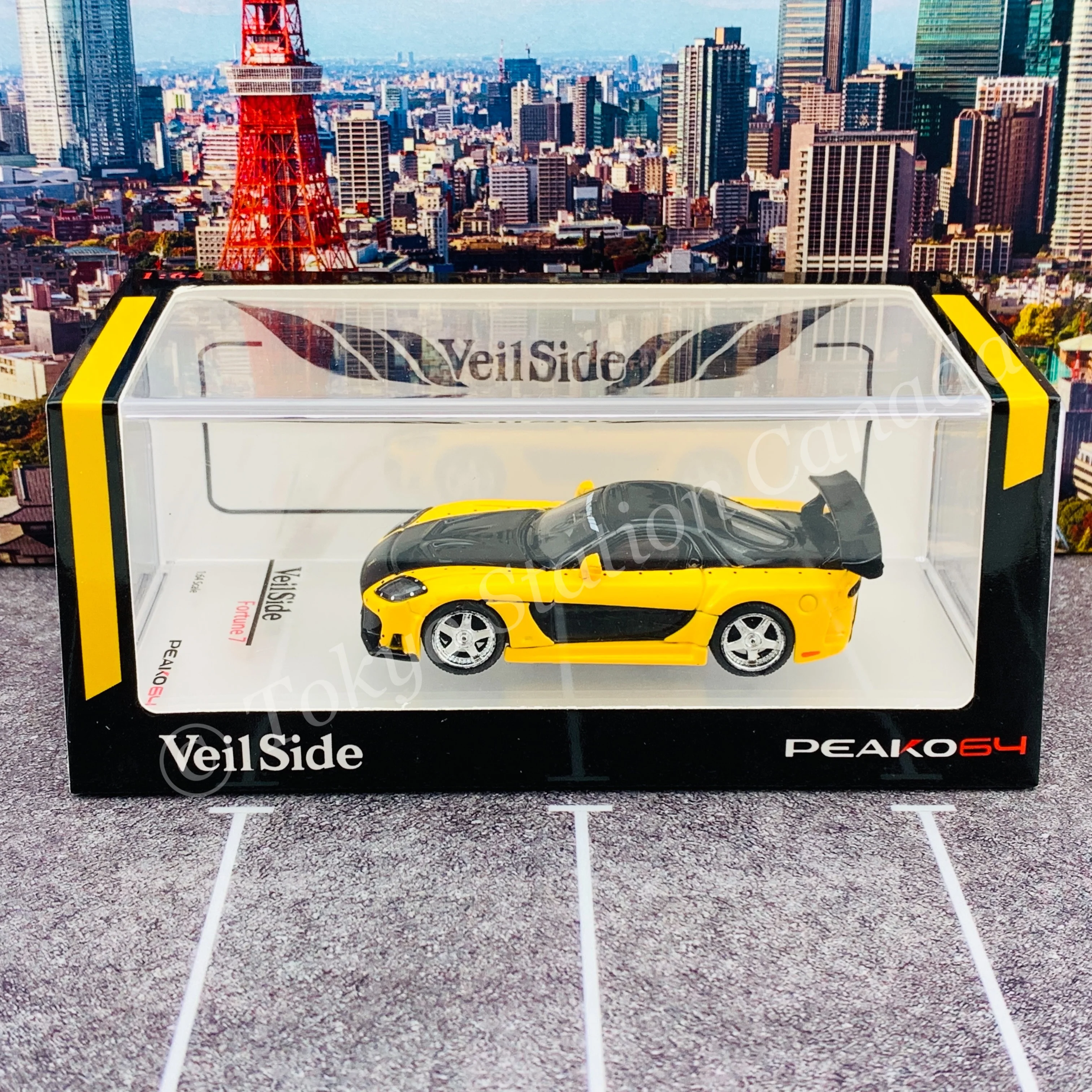 PEAKO64 1/64 VeilSide Fortune 7 (Yellow with Black Strap) 62501 - Image 5