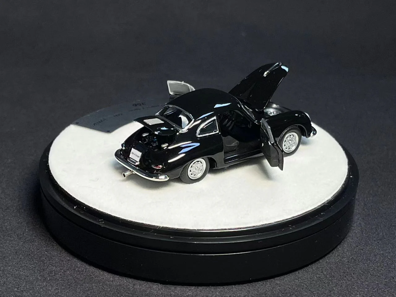 PGM 1/64 Porsche 356 Black (Fully Opened with Delux Round Display) - Image 2