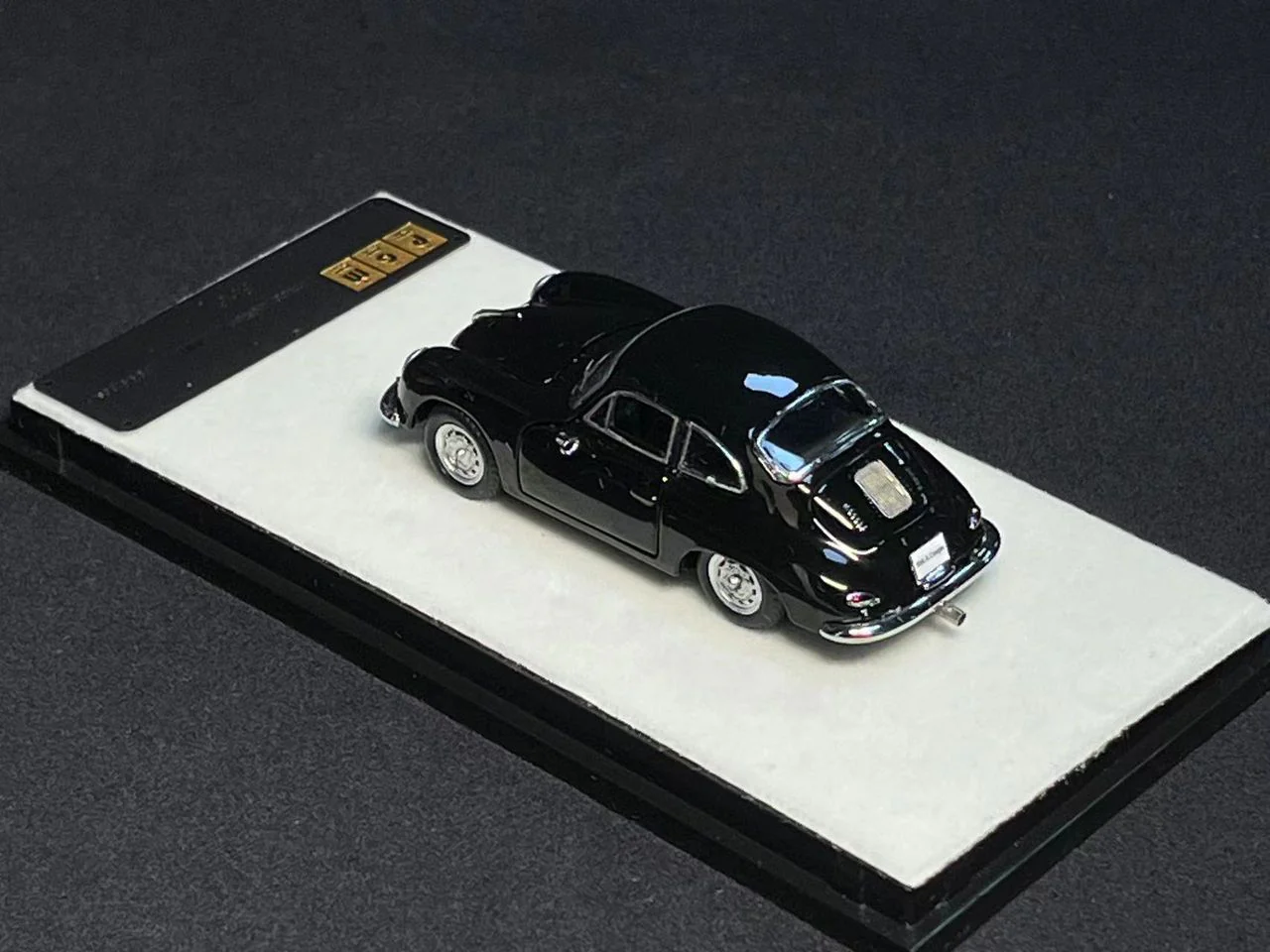 PGM 1/64 Porsche 356 Black (Fully Opened with Rectangular Display) - Image 2
