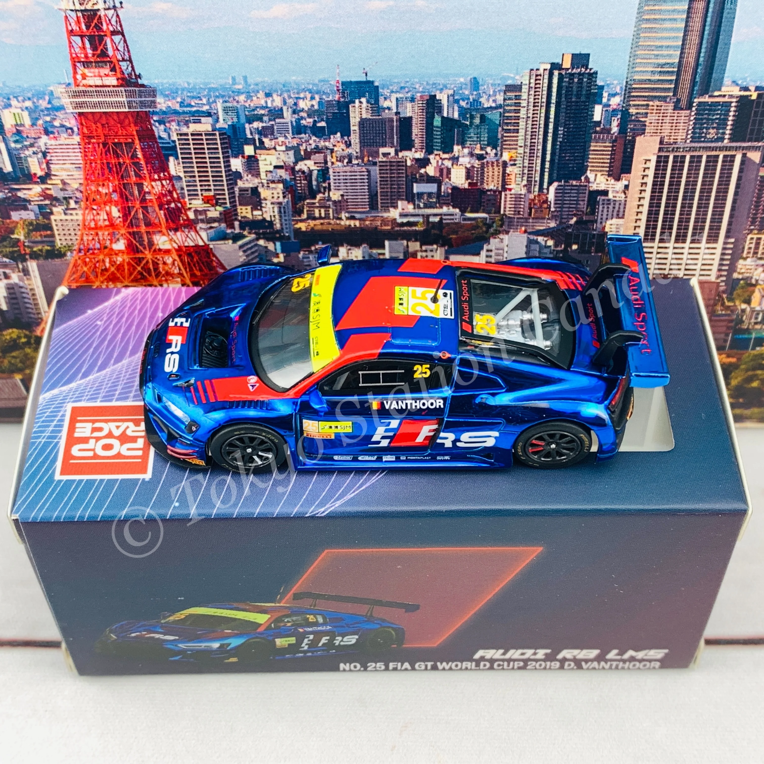 POPRACE 1/64 Audi R8 LMS No.25 FIA GT World Cup 2019 D. Vanthoor PR64-R8LMS-19MGT25 - Image 4