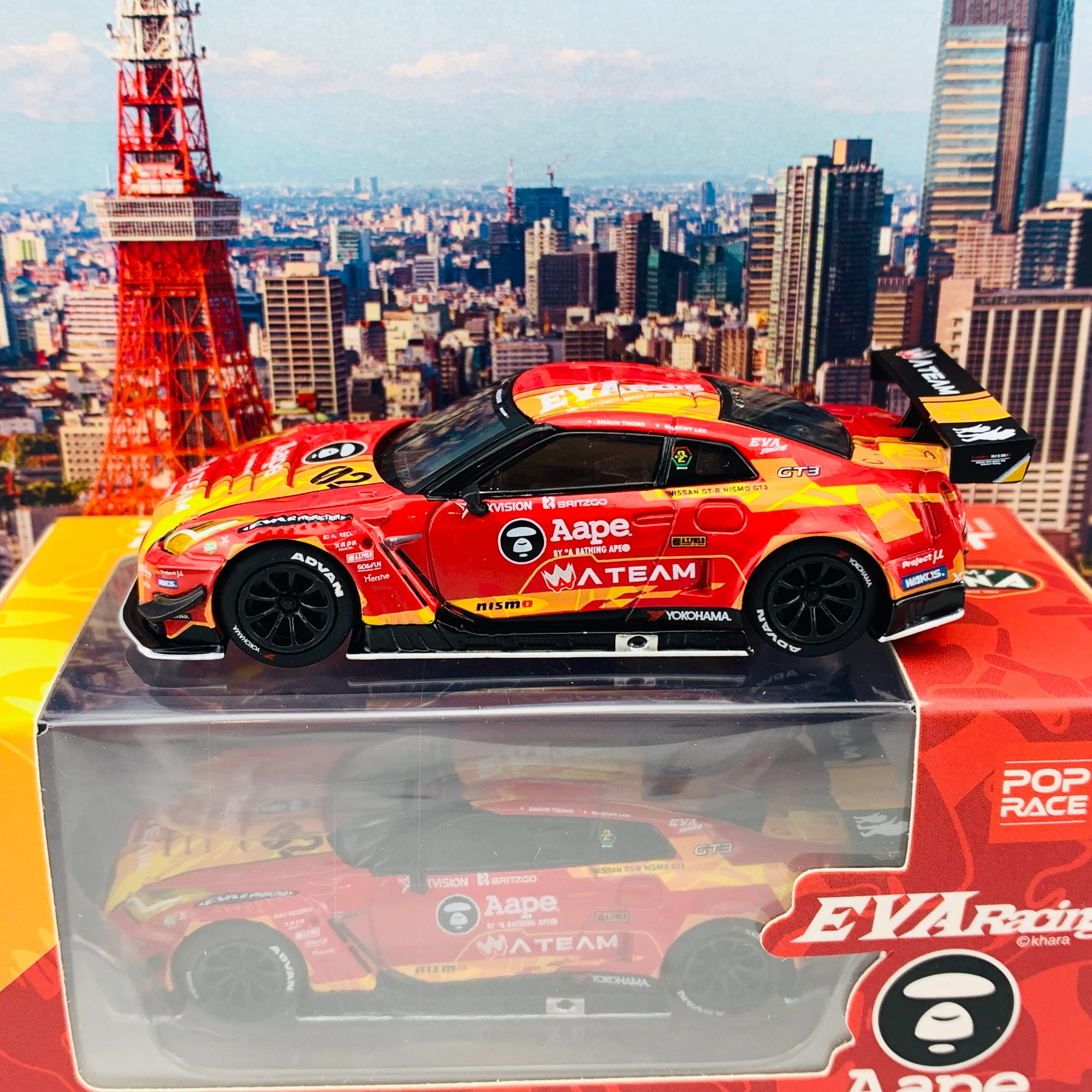 POP RACE x MINI GT 1/64 EVA RT Production Model-02 X Works GTR MGT00128-L - Image 2