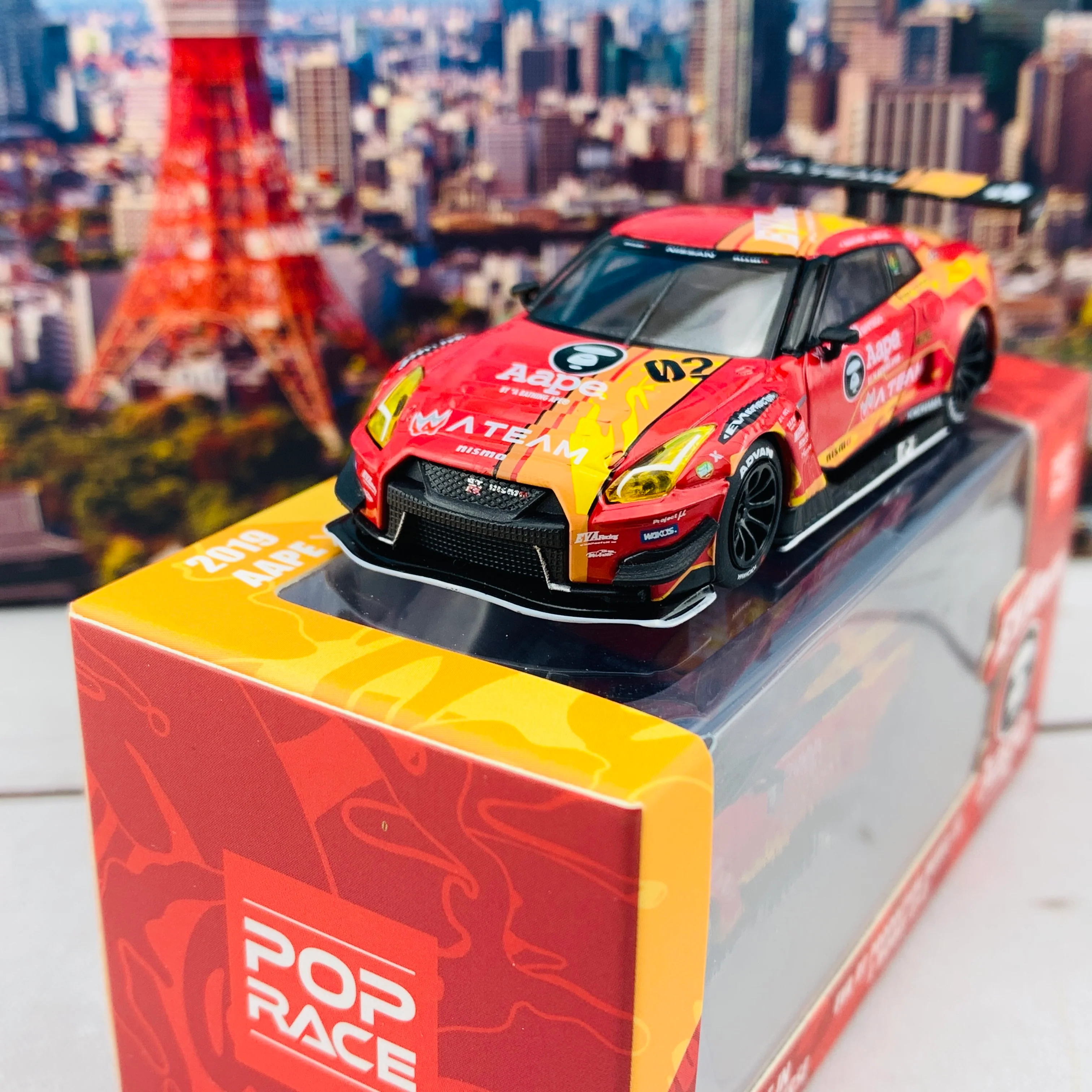 POP RACE x MINI GT 1/64 EVA RT Production Model-02 X Works GTR MGT00128-L - Image 3