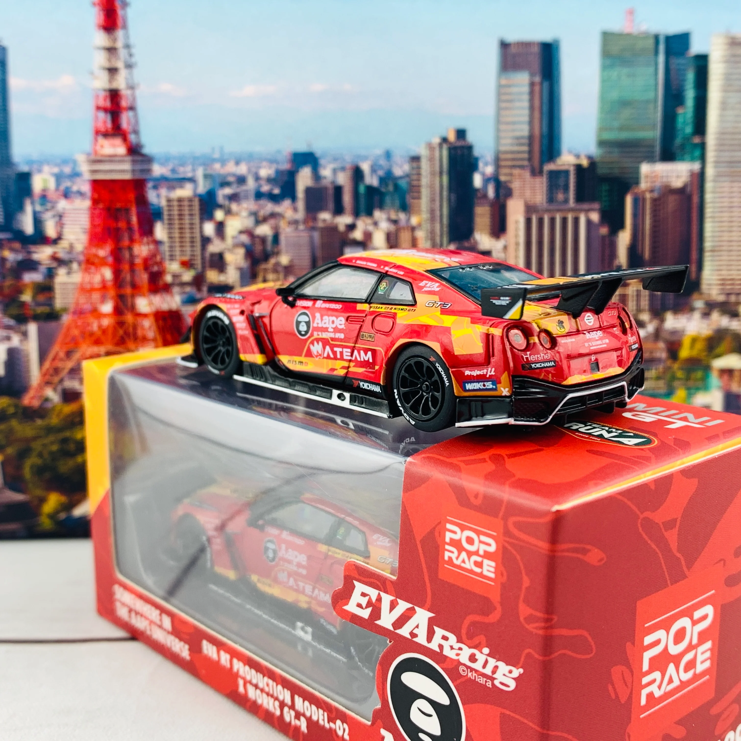 POP RACE x MINI GT 1/64 EVA RT Production Model-02 X Works GTR MGT00128-L - Image 4