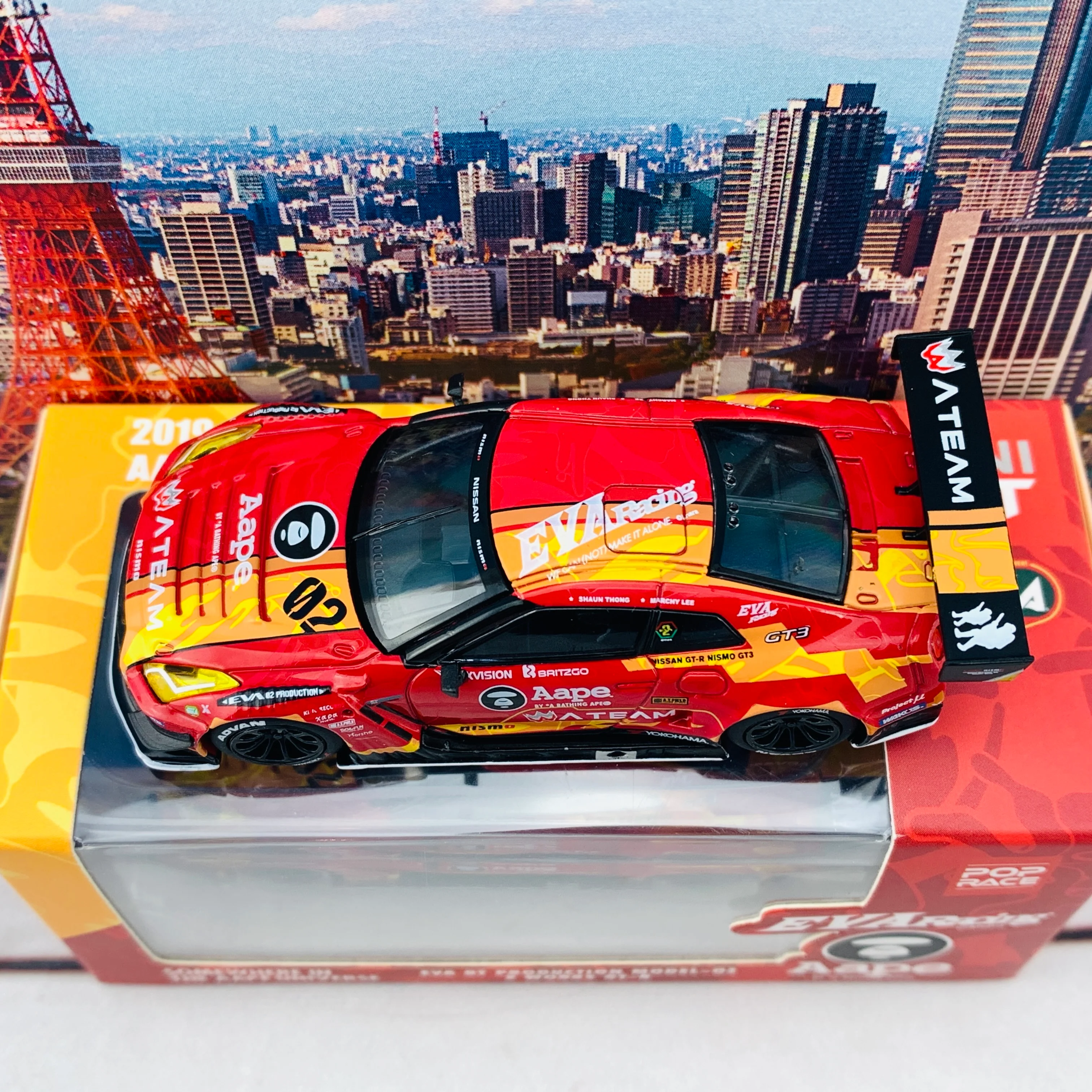POP RACE x MINI GT 1/64 EVA RT Production Model-02 X Works GTR MGT00128-L - Image 5