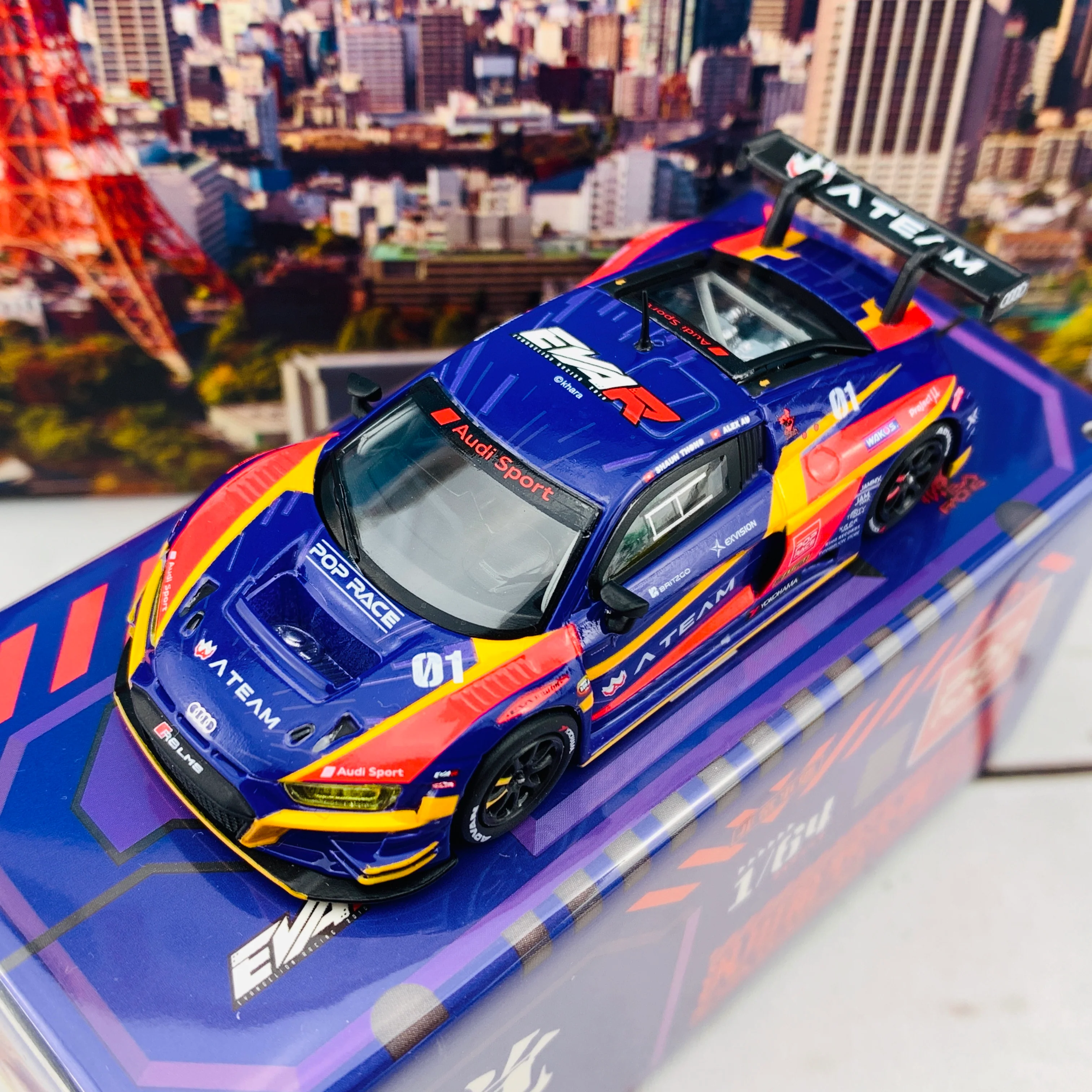 POPRACE 1/64 Audi R8 LMS - EVA RT Test Type-01 KAKUSEI 覚醒 X Works R8 PR64-R8LMS-EVA01KA - Image 3