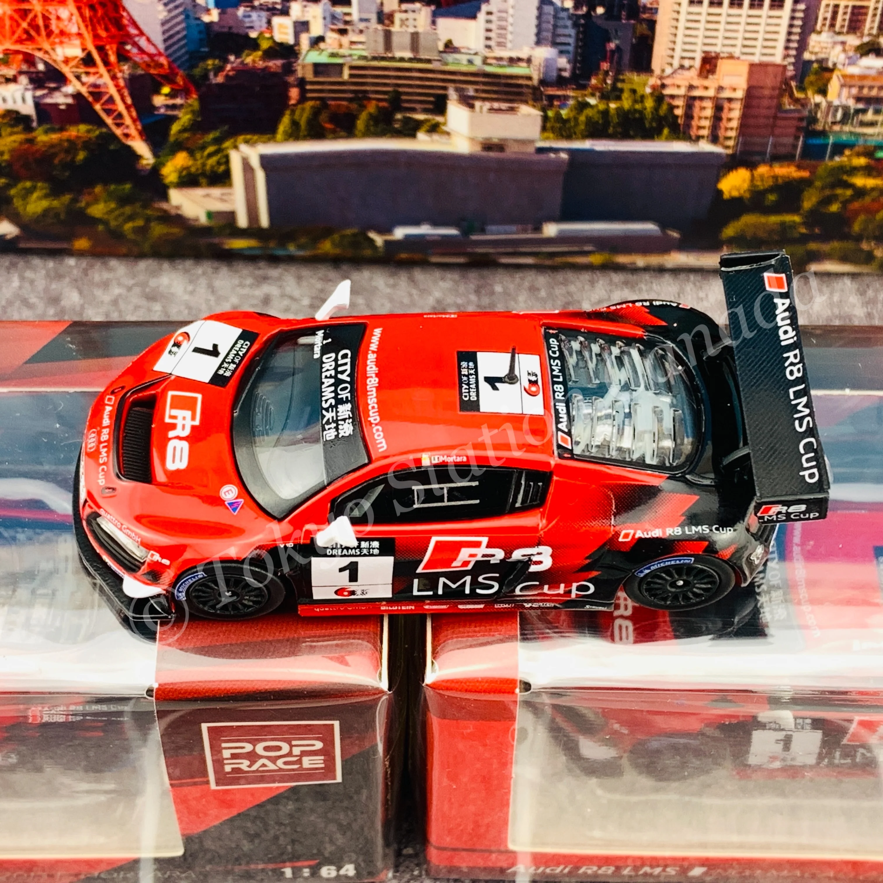 POPRACE 1/64 Audi R8 LMS No.1 Macau GT Cup 2013 E. Mortara PR64-R8UL-13MGC01 - Image 4
