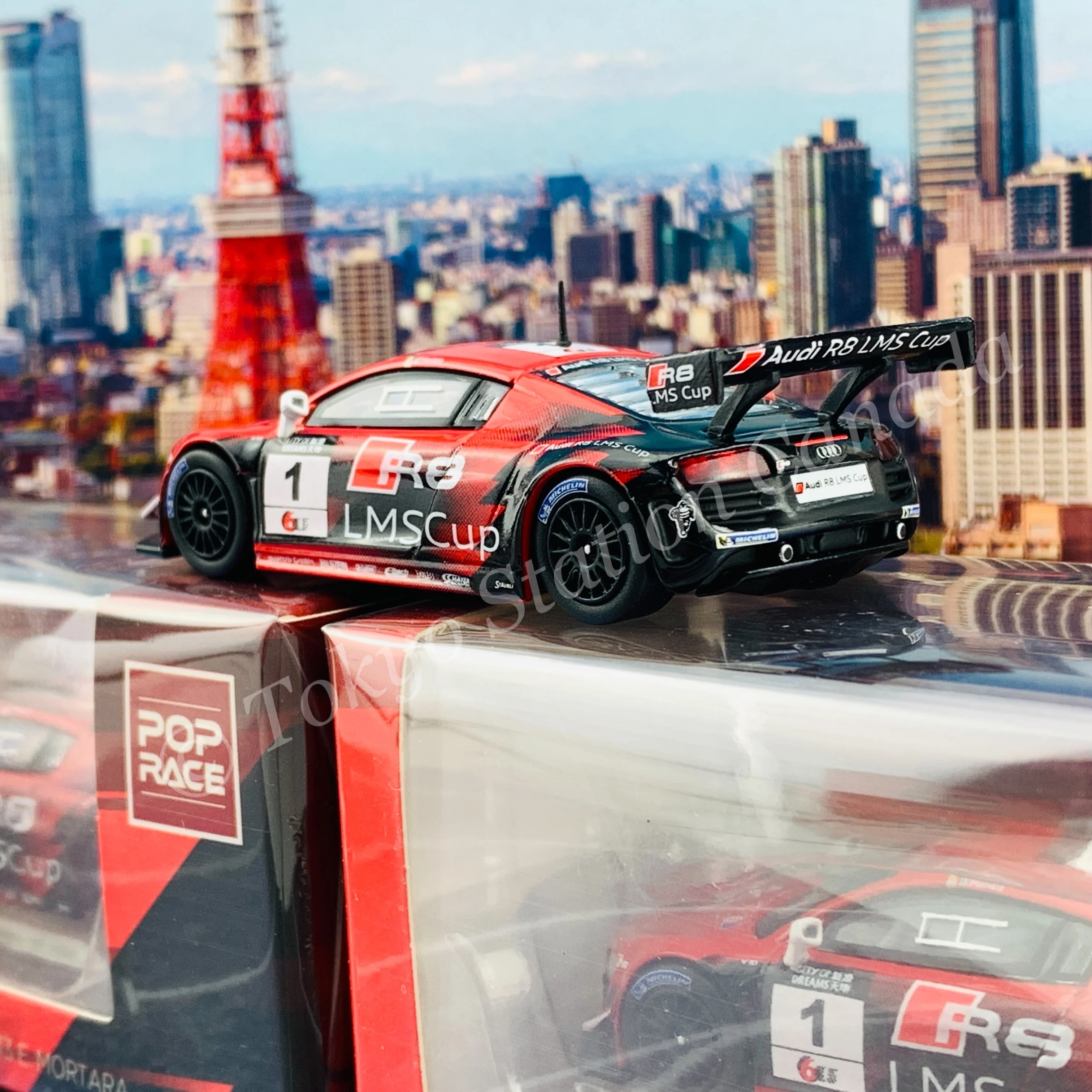 POPRACE 1/64 Audi R8 LMS No.1 Macau GT Cup 2013 E. Mortara PR64-R8UL-13MGC01 - Image 5