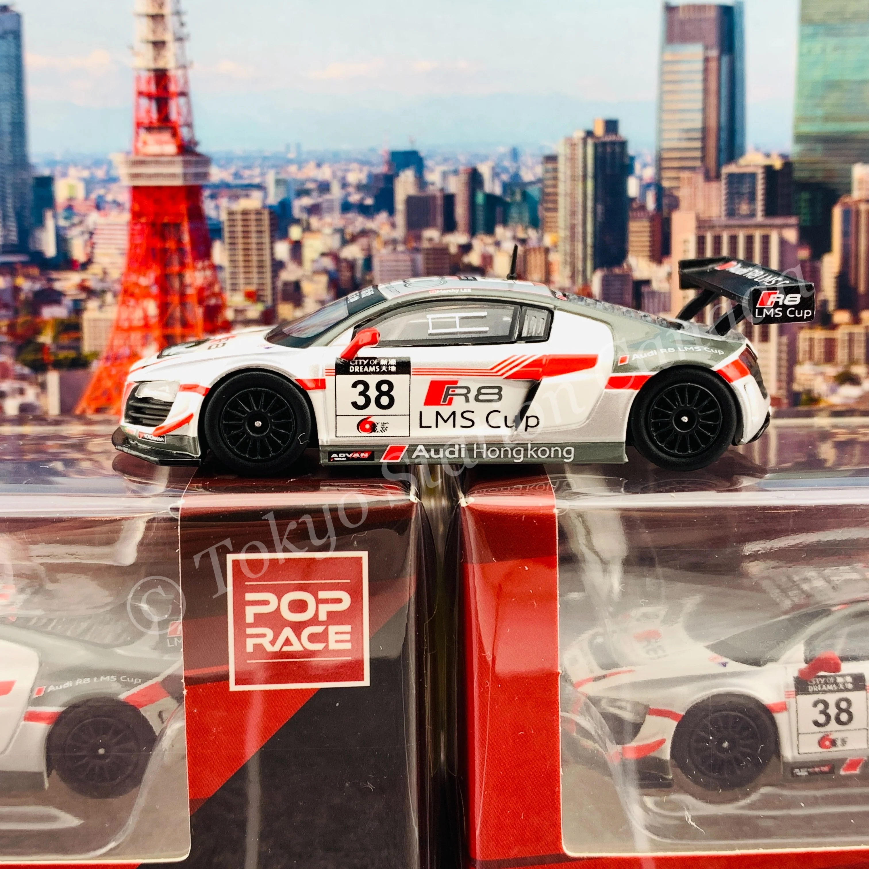 POPRACE 1/64 Audi R8 LMS No.38 Macau GT Cup 2013 Marchy Lee PR64-R8UL-13MGC38 - Image 2