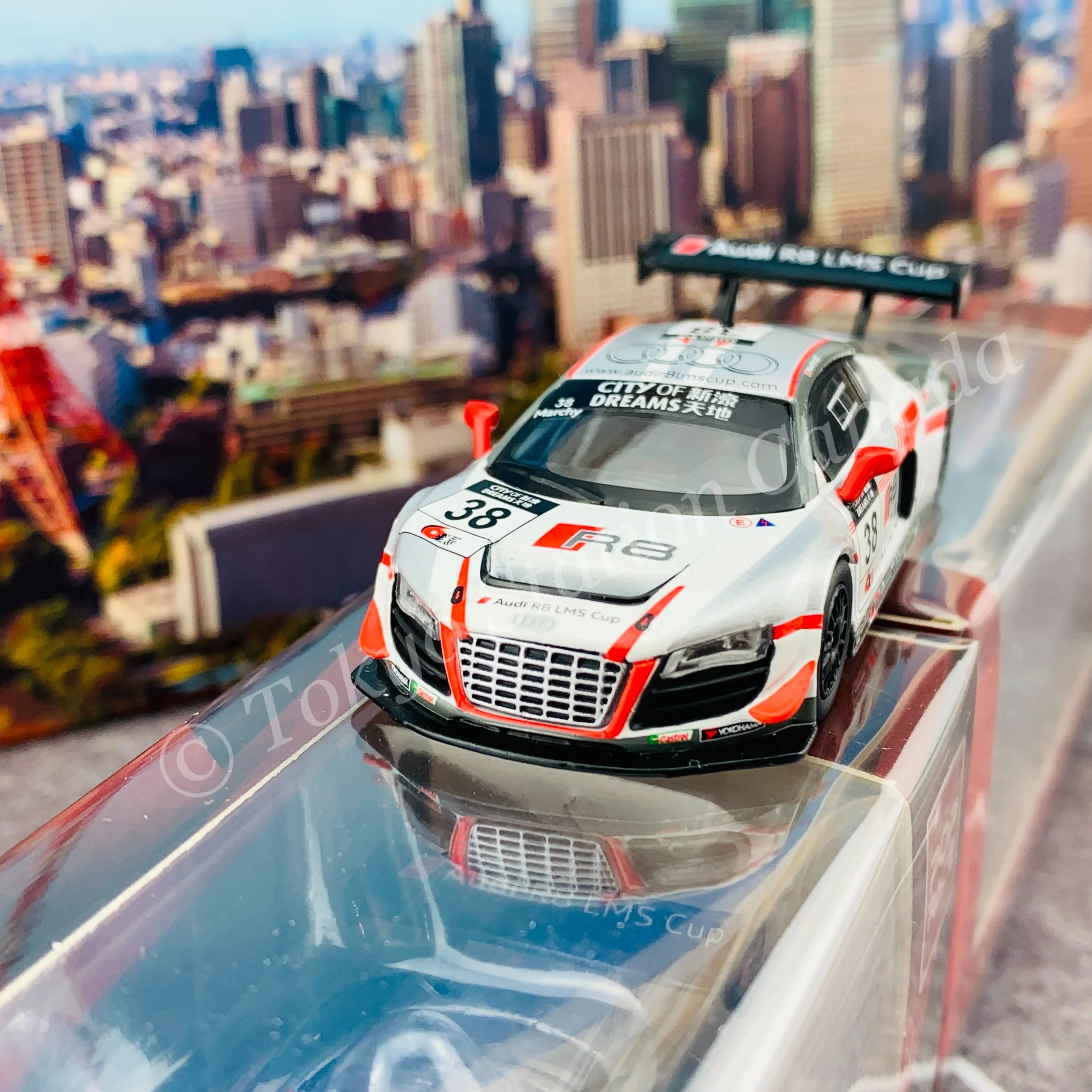 POPRACE 1/64 Audi R8 LMS No.38 Macau GT Cup 2013 Marchy Lee PR64-R8UL-13MGC38 - Image 3