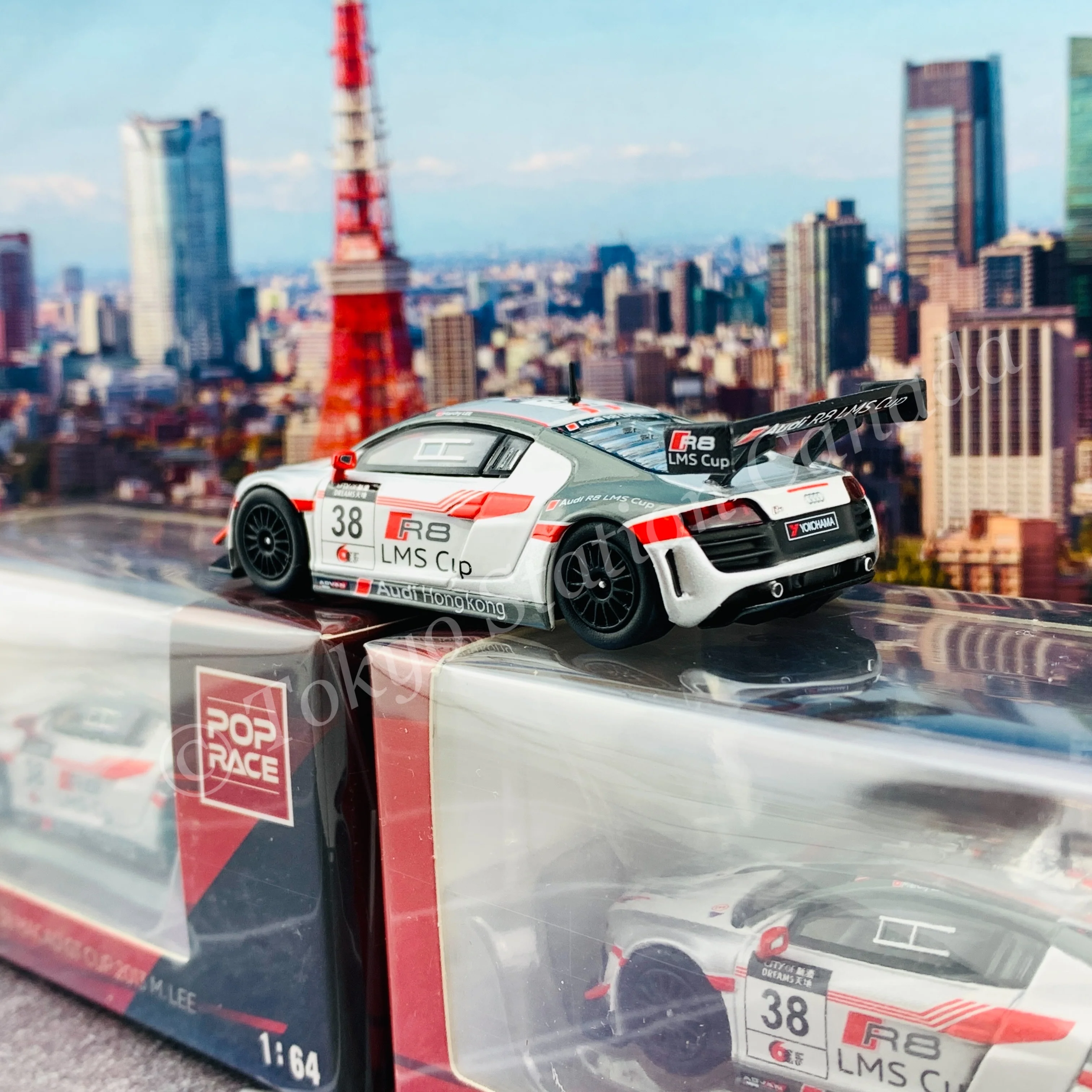 POPRACE 1/64 Audi R8 LMS No.38 Macau GT Cup 2013 Marchy Lee PR64-R8UL-13MGC38 - Image 4