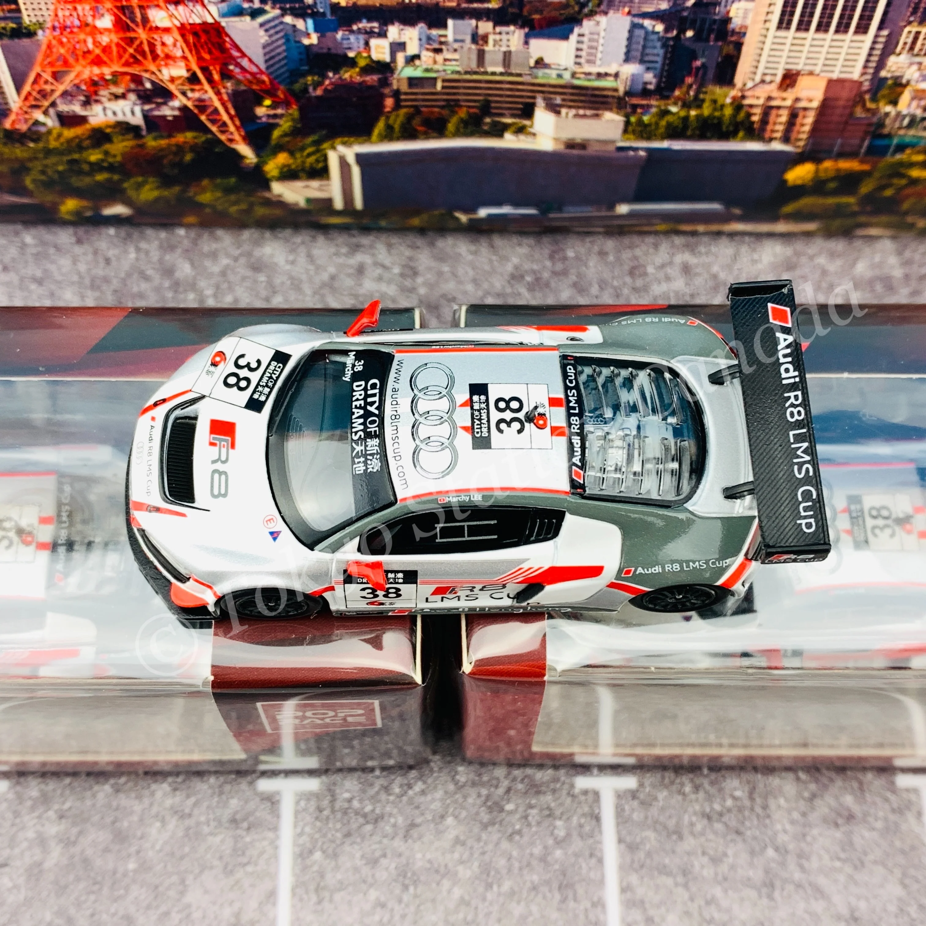 POPRACE 1/64 Audi R8 LMS No.38 Macau GT Cup 2013 Marchy Lee PR64-R8UL-13MGC38 - Image 5