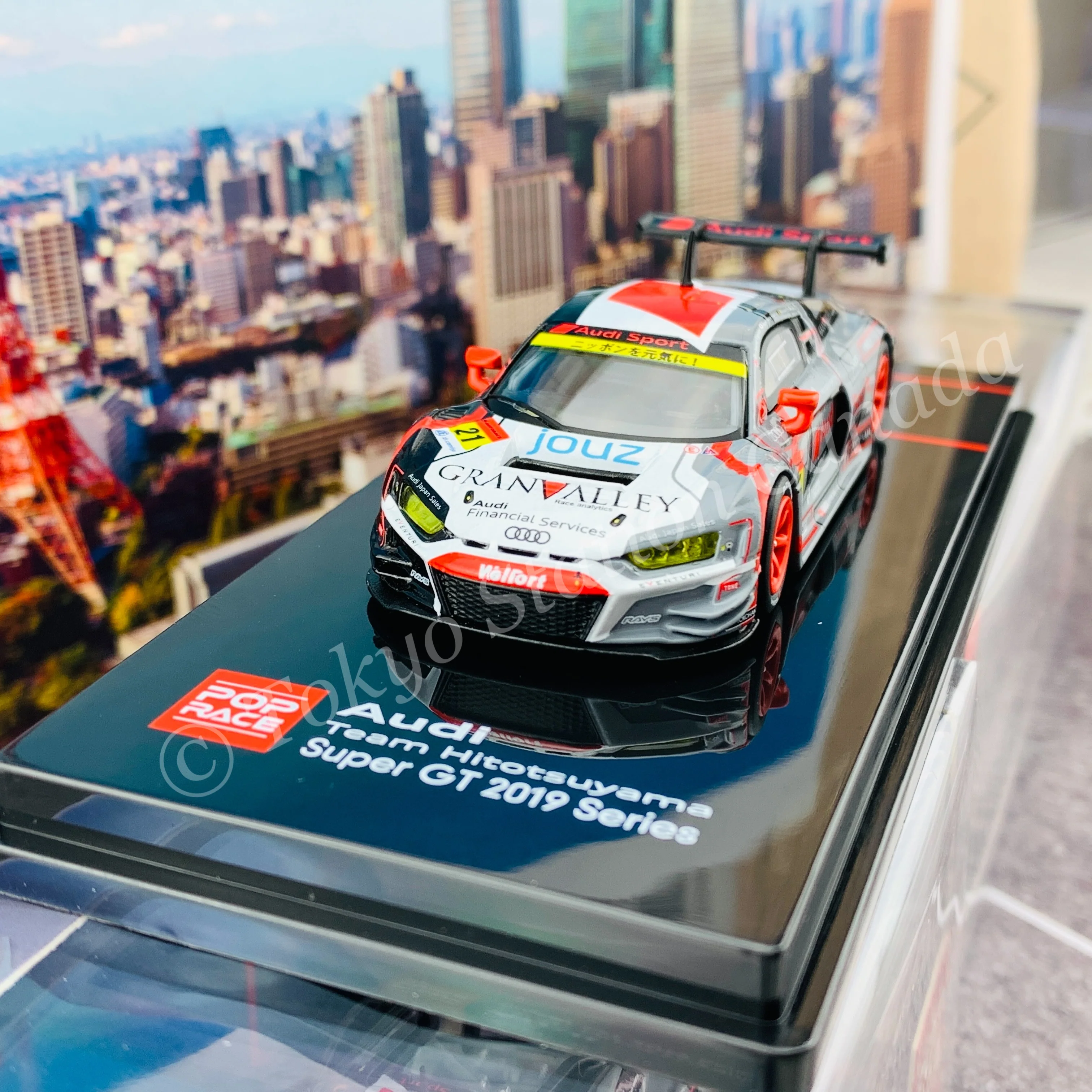 POPRACE 1/64 Audi R8 LMS Super GT 2019 Series #21 Audi Team Hitosuyama PR64-R8LMS-19SGT21 - Image 2