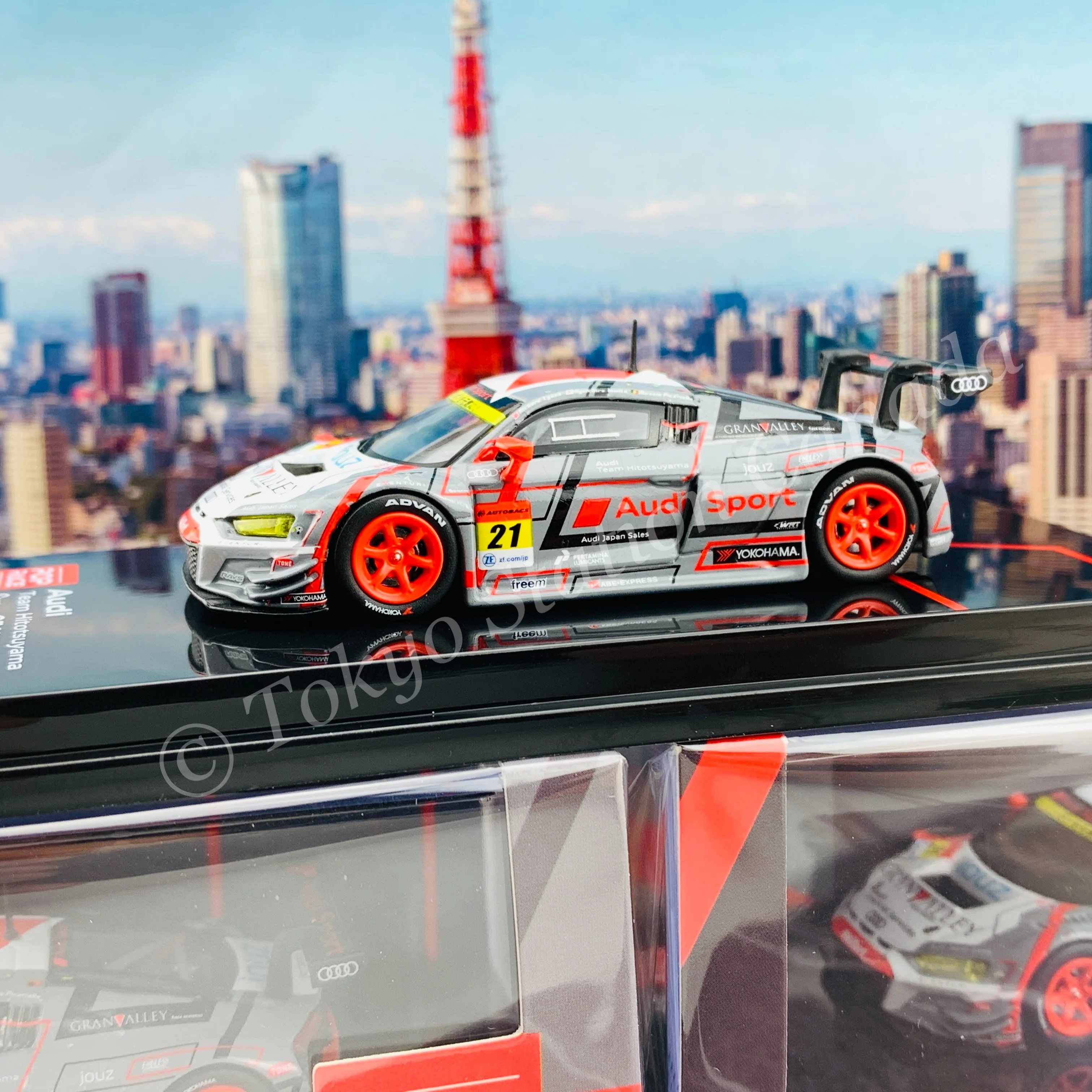 POPRACE 1/64 Audi R8 LMS Super GT 2019 Series #21 Audi Team Hitosuyama PR64-R8LMS-19SGT21 - Image 3