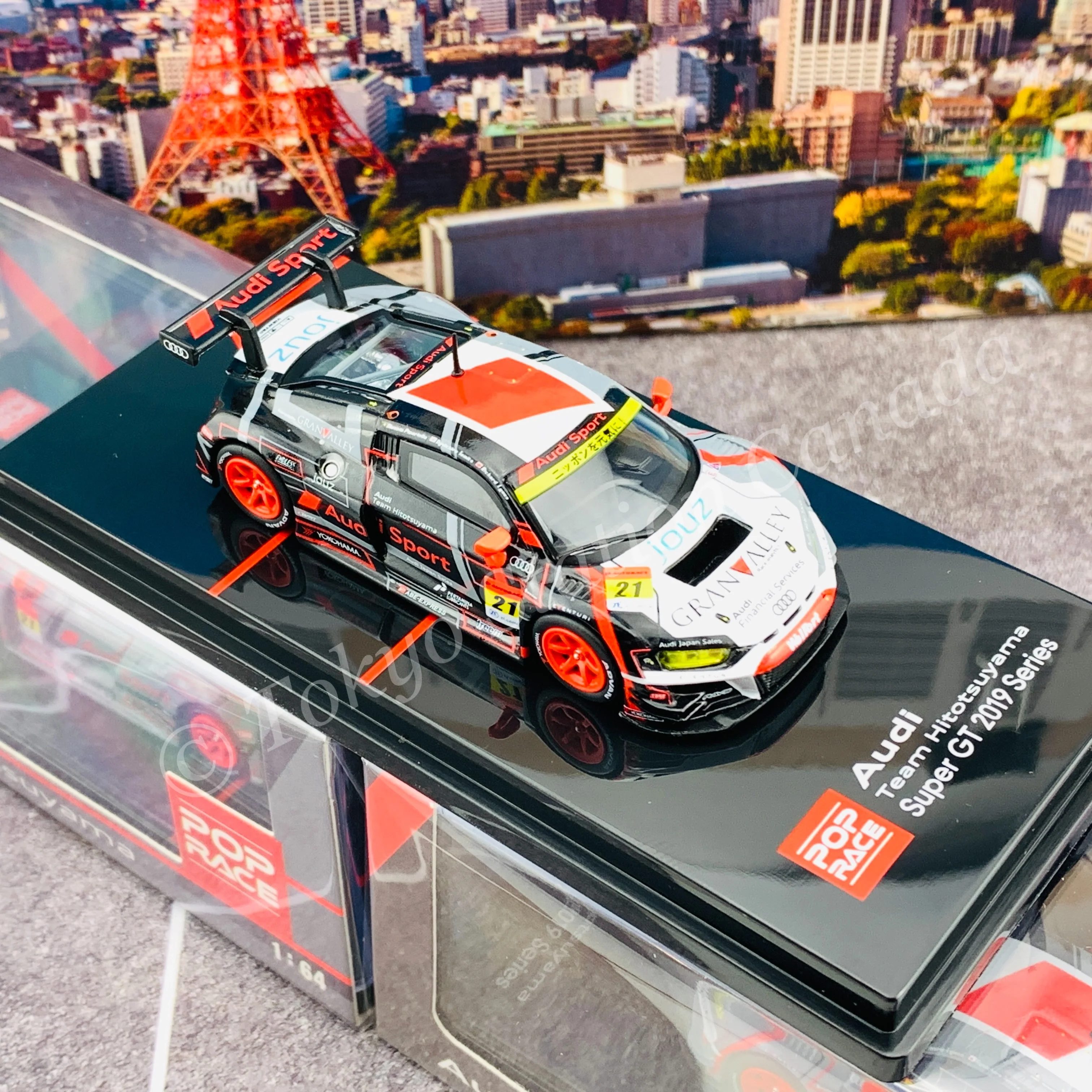 POPRACE 1/64 Audi R8 LMS Super GT 2019 Series #21 Audi Team Hitosuyama PR64-R8LMS-19SGT21 - Image 4