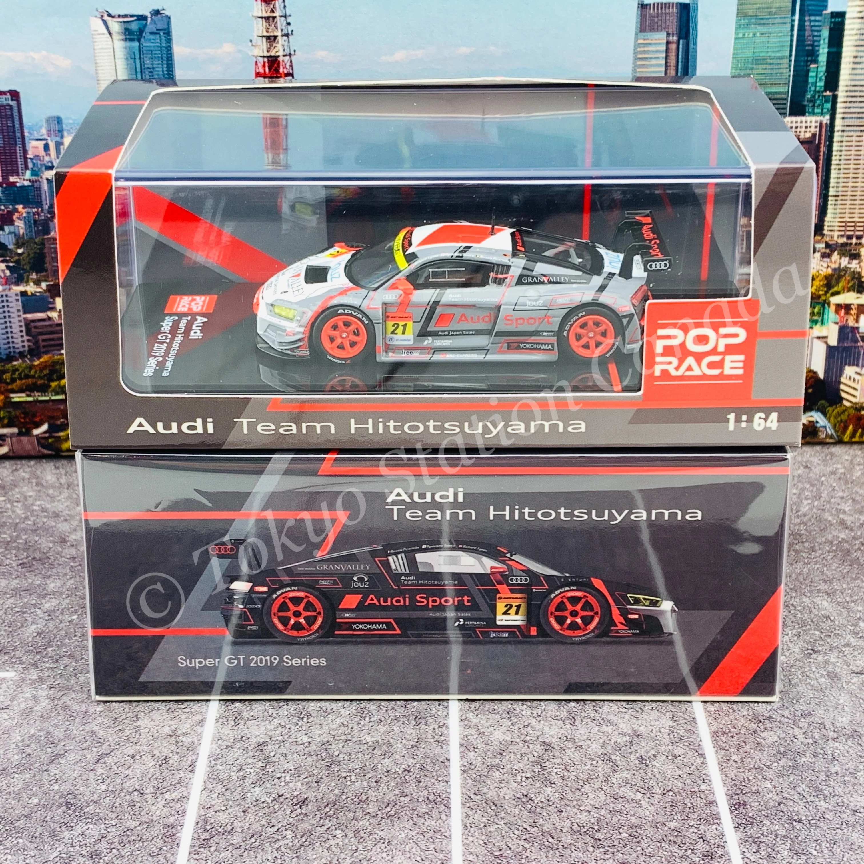 POPRACE 1/64 Audi R8 LMS Super GT 2019 Series #21 Audi Team Hitosuyama PR64-R8LMS-19SGT21 - Image 7