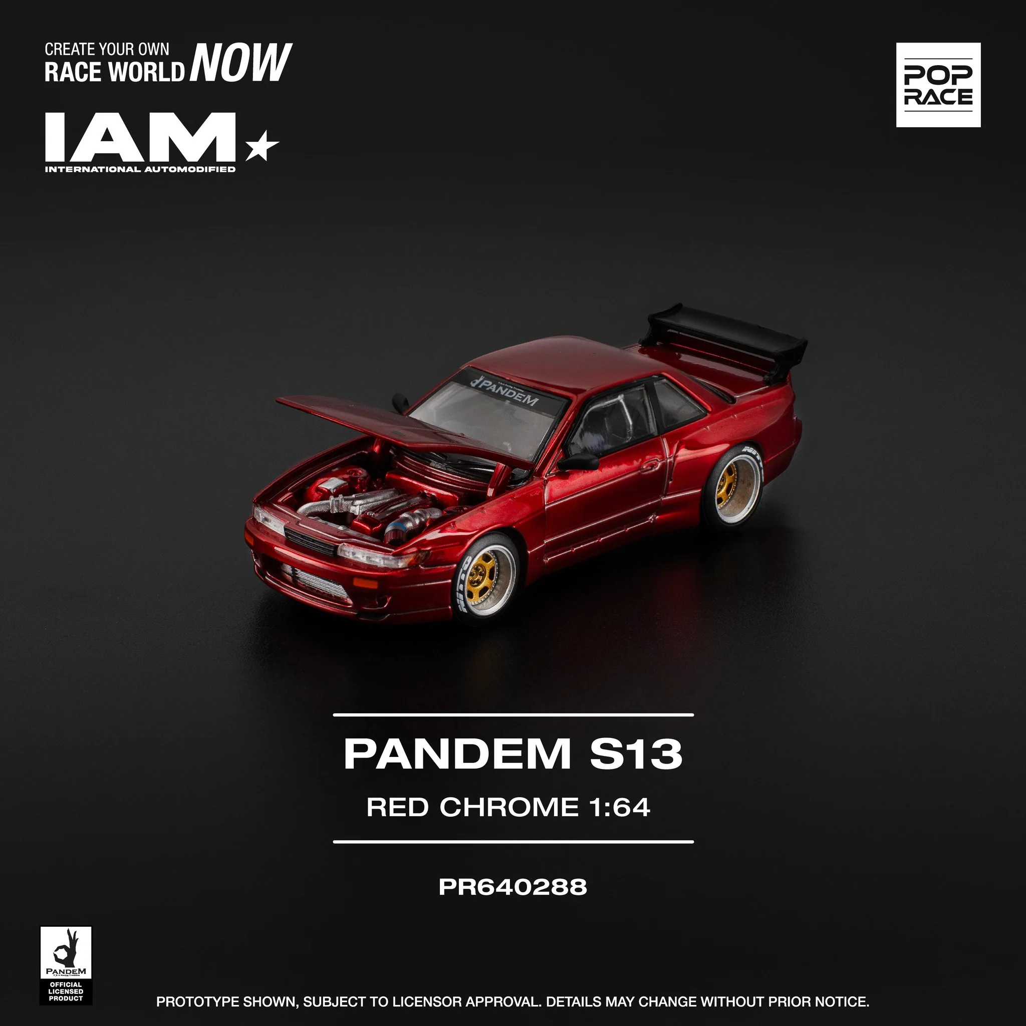 POPRACE 1/64 IAM SURABAYA Event Model Set of 2 (Mazda RX7 RE-AMEMIYA Silver Chrome & PANDEM S13 Red Chrome) - Image 4