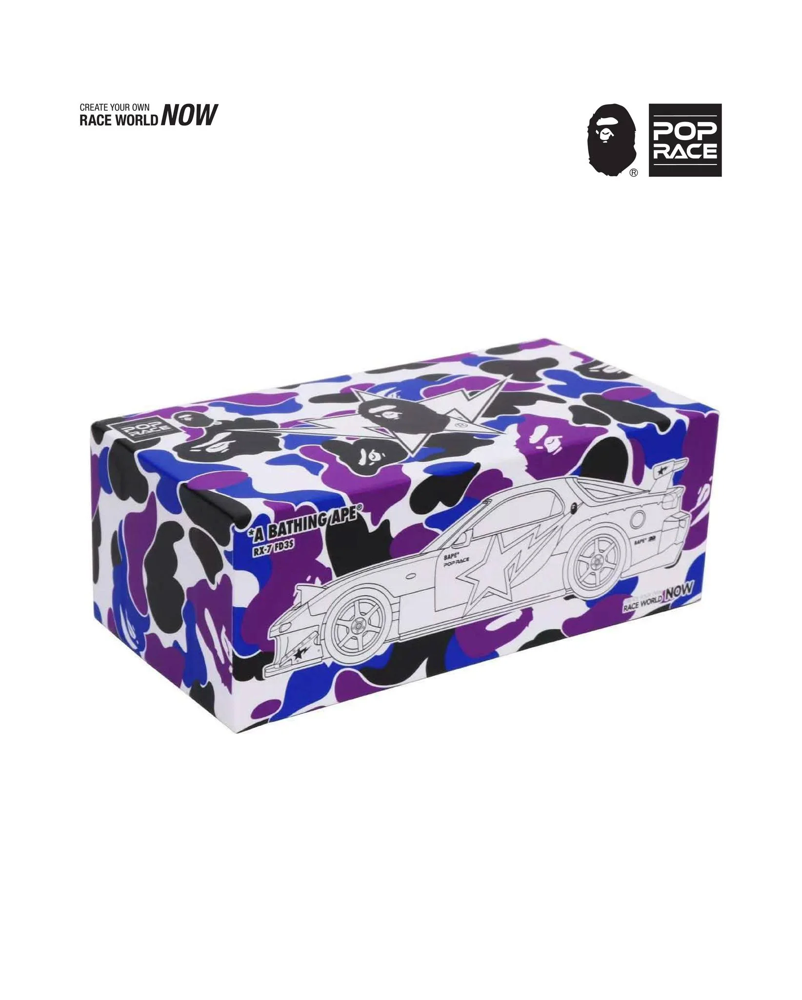 POPRACE 1/64 Mazda Rx-7 FD3S Re-Amemiya BAPE STORE Hong Kong 20th Anniversary Special Edition PR640493 - Image 3
