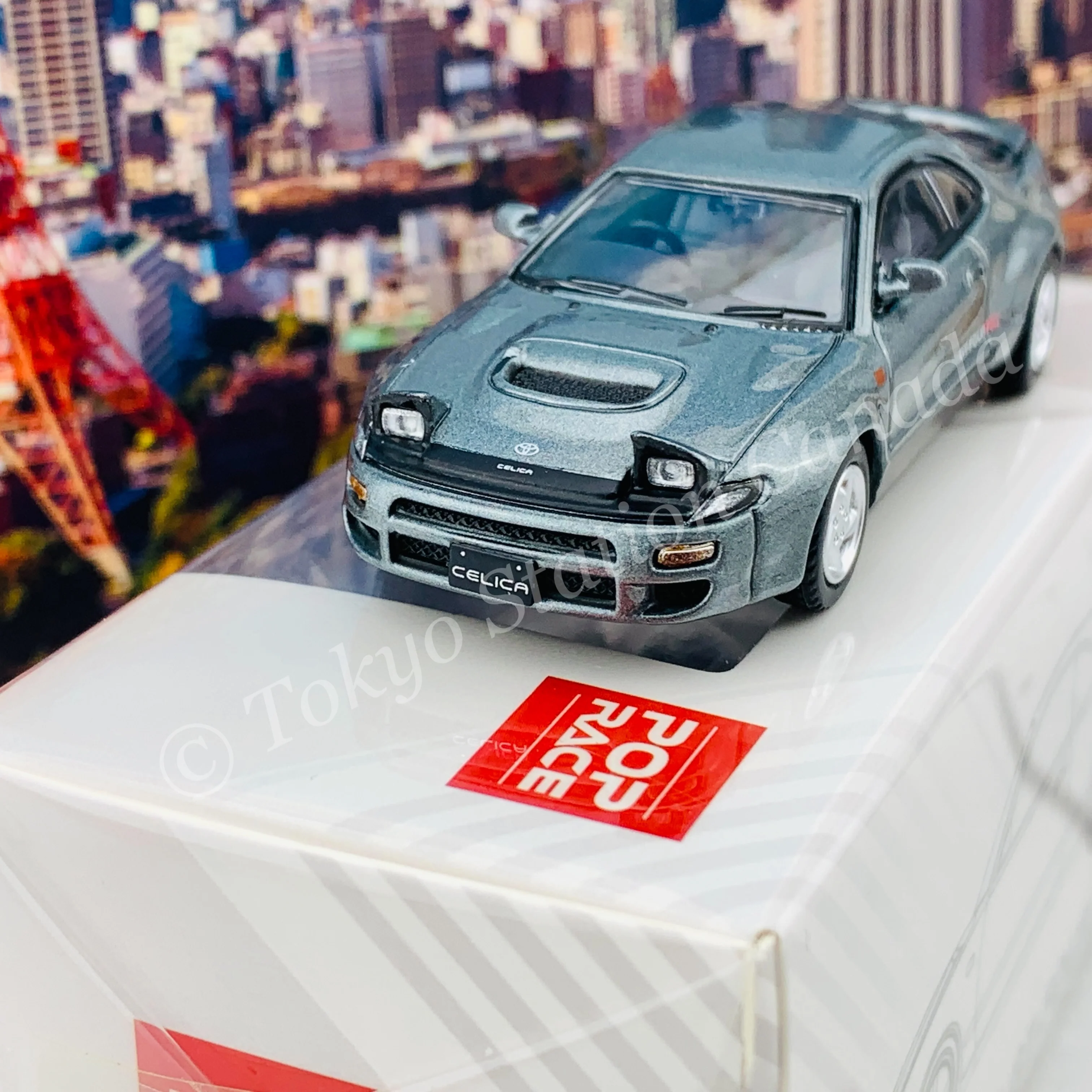 POPRACE 1/64 Toyota Celica GT-FOUR ST185 Grey Metallic PR64-185-GRY - Image 2