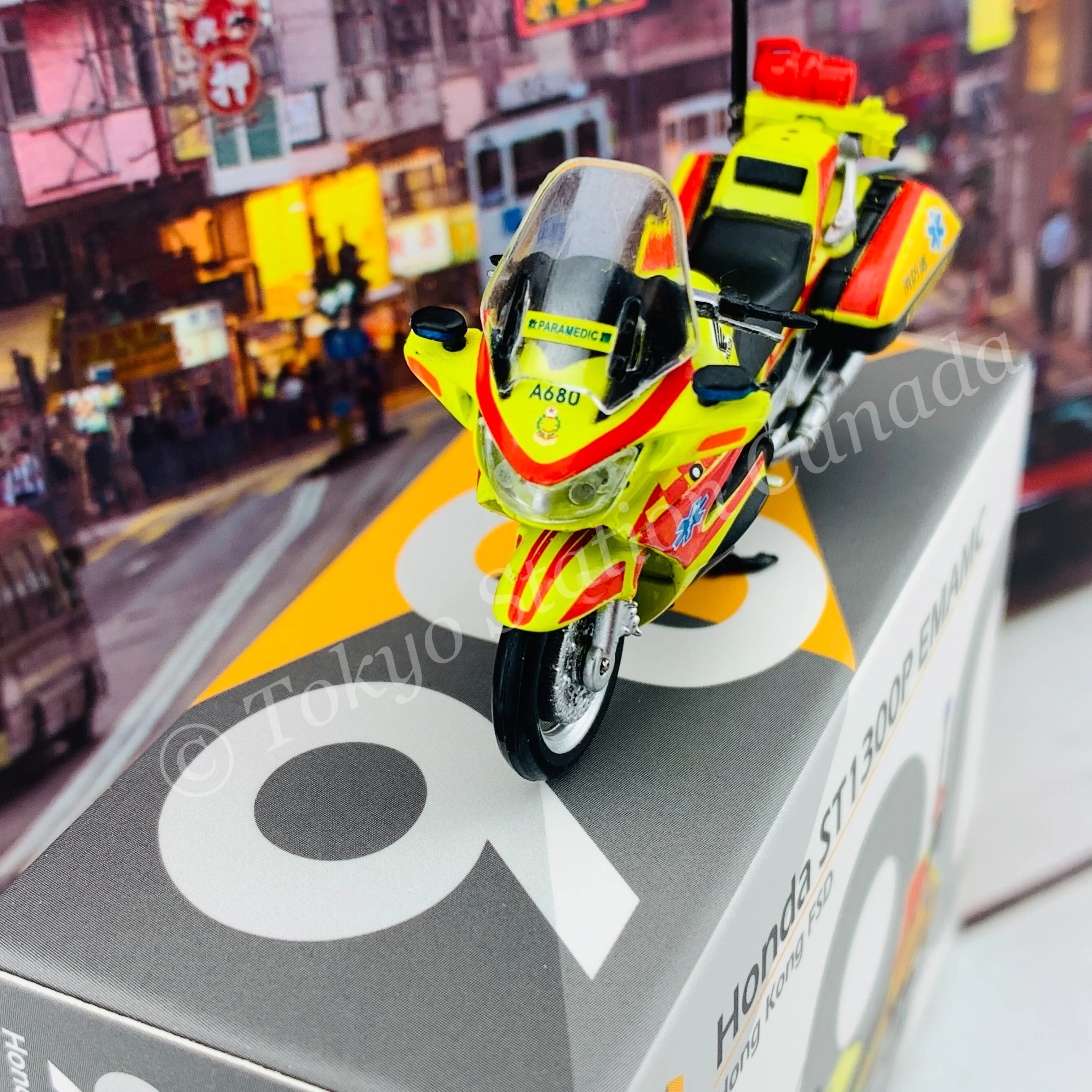 Tiny 微影 90 Honda ST1300P HKFSD EMAMC 消防救護電單車 (Yellow) ATC43151 - Image 3