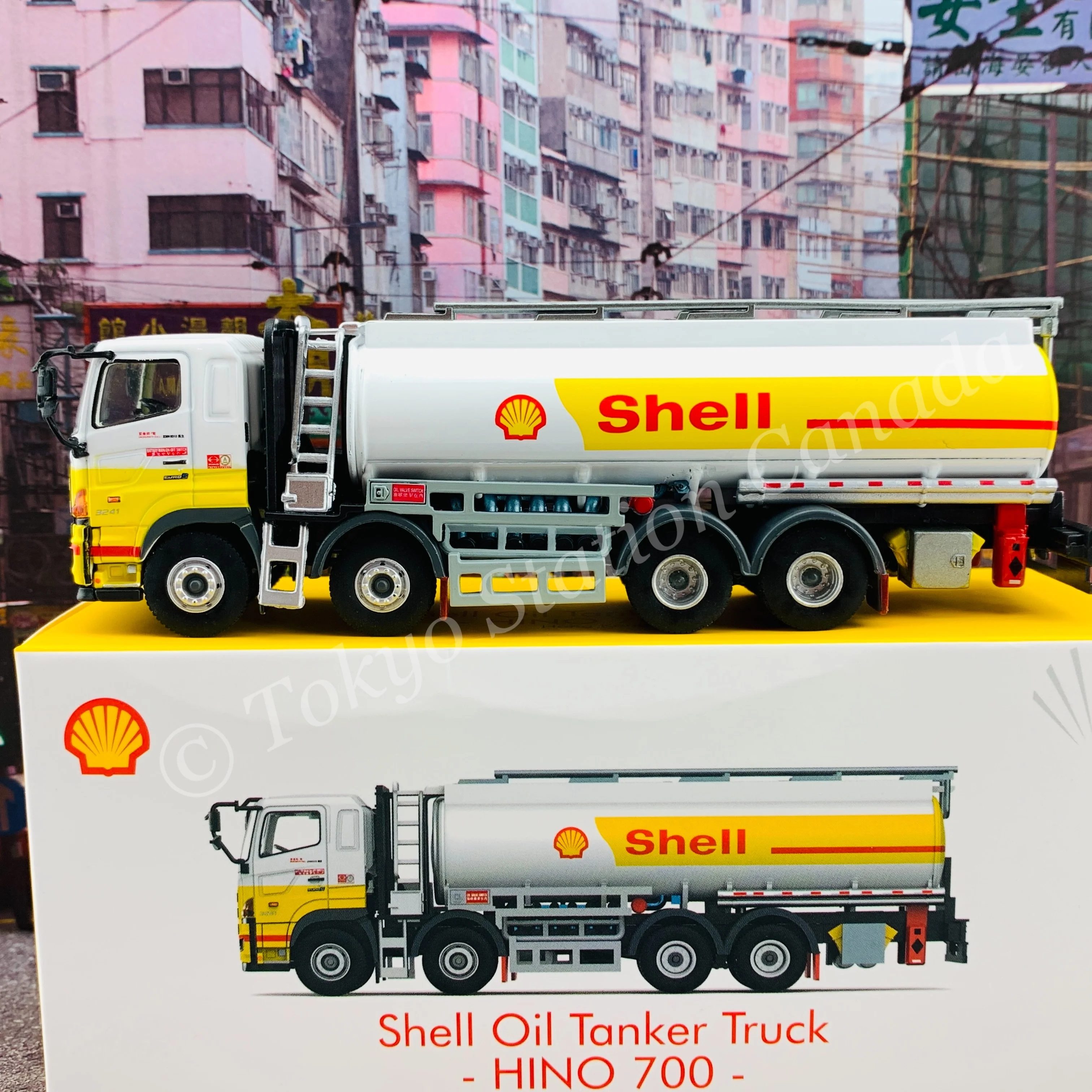 TINY 微影 179 HINO 700 Shell Oil Tanker Truck 日野 700 蜆殼運油車 ATC64617 - Image 3
