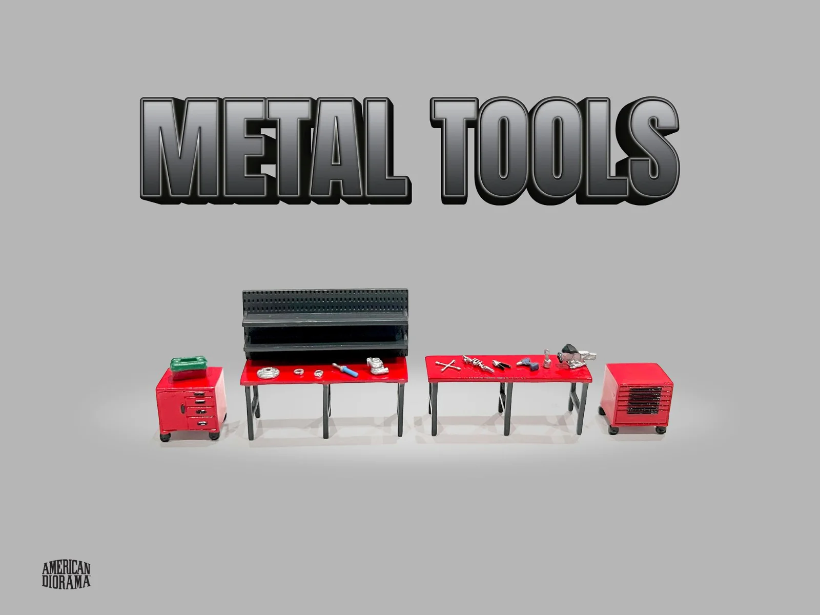 AMERICAN DIORAMA 1/64 Figure Set - Metal Tools Set A AD-2409 - Image 2