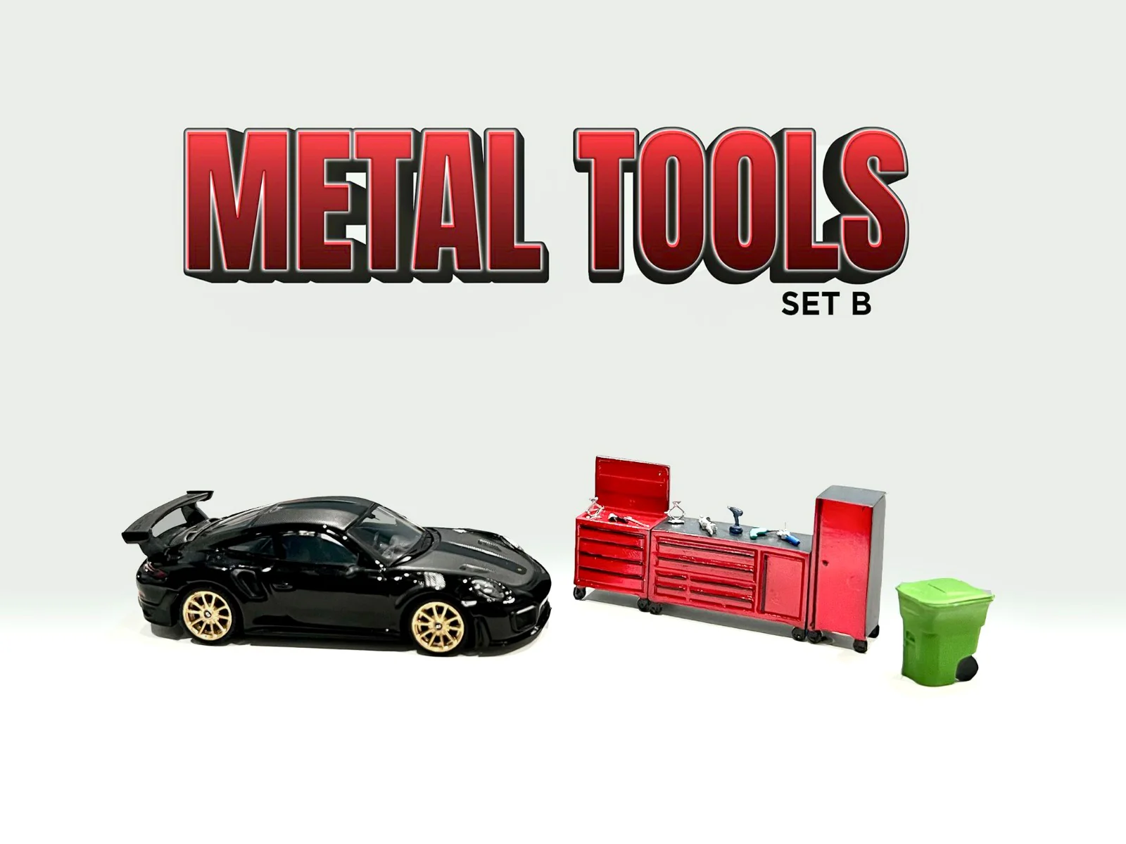 AMERICAN DIORAMA 1/64 Figure Set - Metal Tools Set B AD-2411 - Image 2