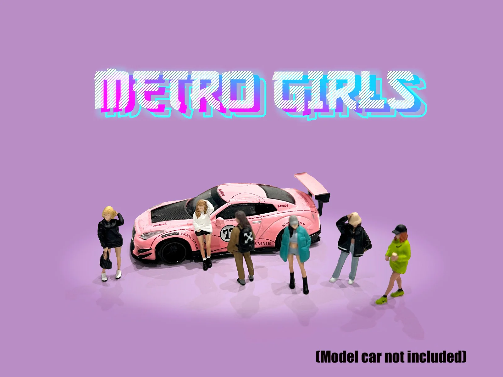 AMERICAN DIORAMA 1/64 Figure Set - Metro Girls AD-2408 - Image 2