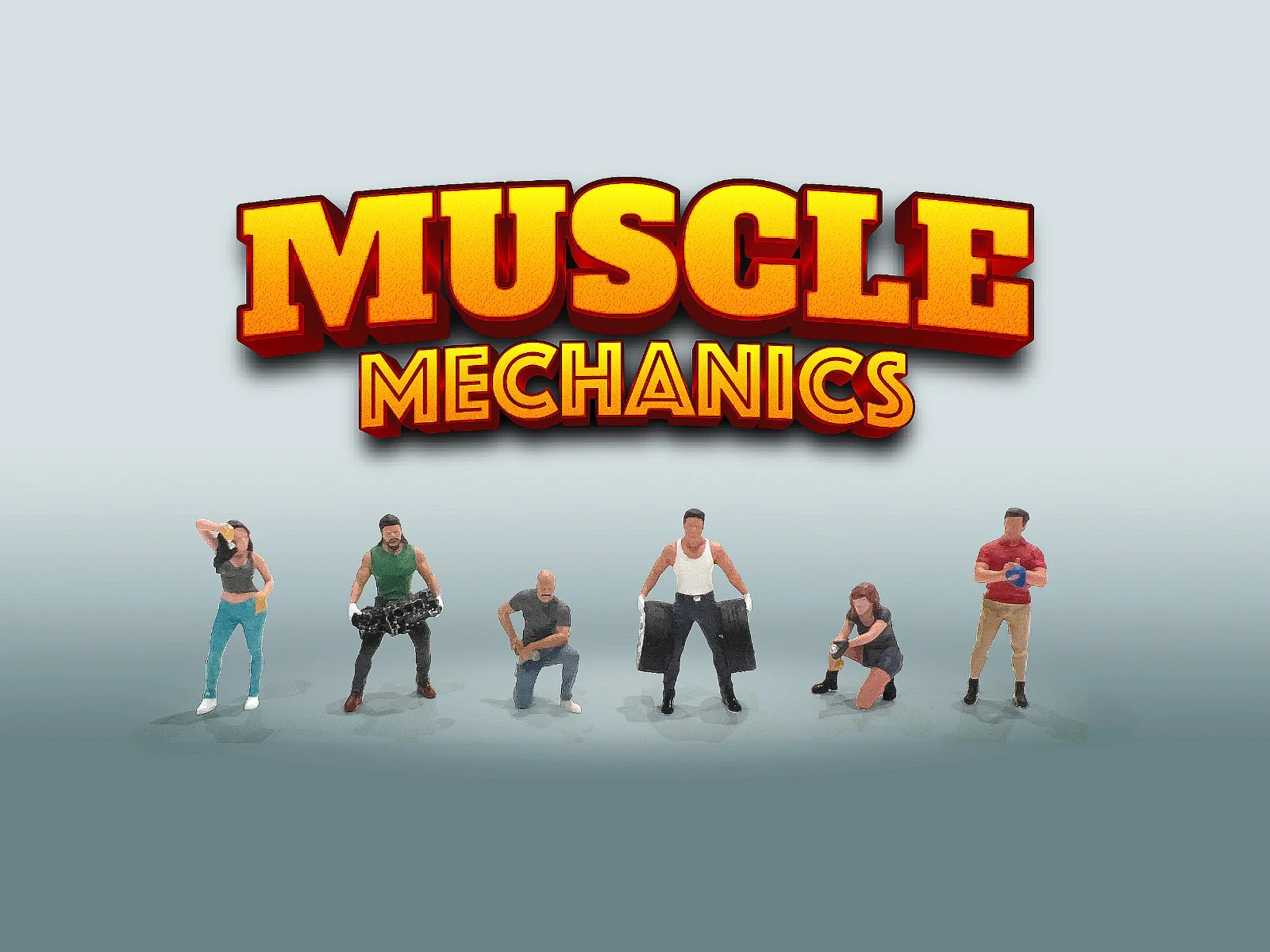 AMERICAN DIORAMA 1/64 Figure Set - Muscle Mechanics AD-2417 - Image 2
