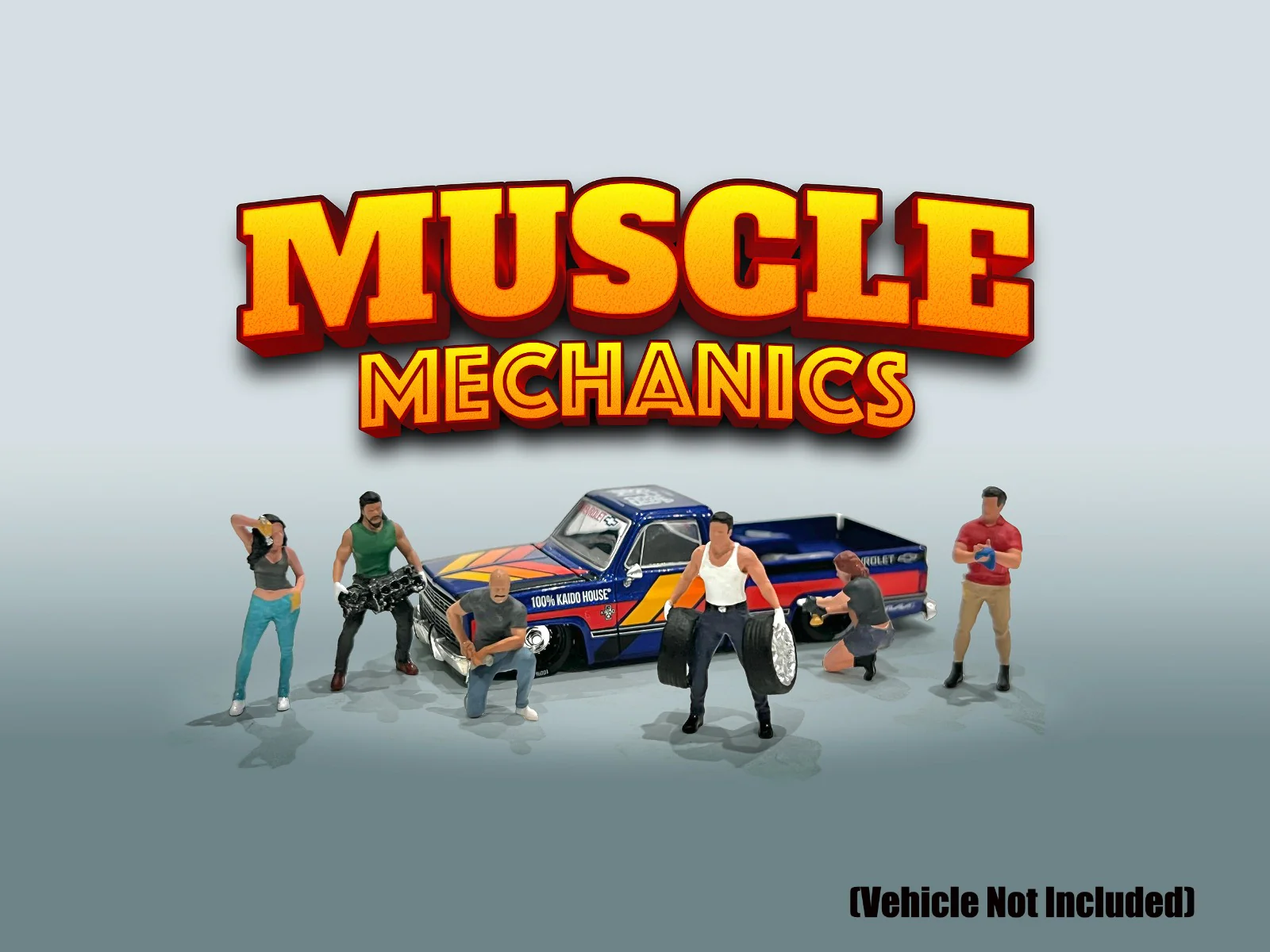 AMERICAN DIORAMA 1/64 Figure Set - Muscle Mechanics AD-2417 - Image 3