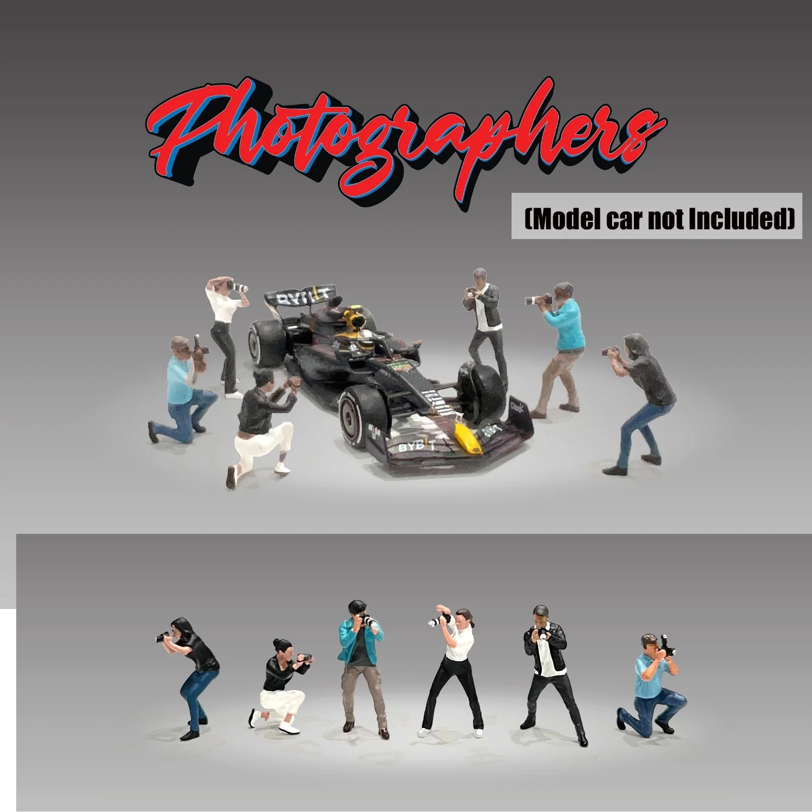 AMERICAN DIORAMA 1/64 Figure Set - Photographers AD-2414