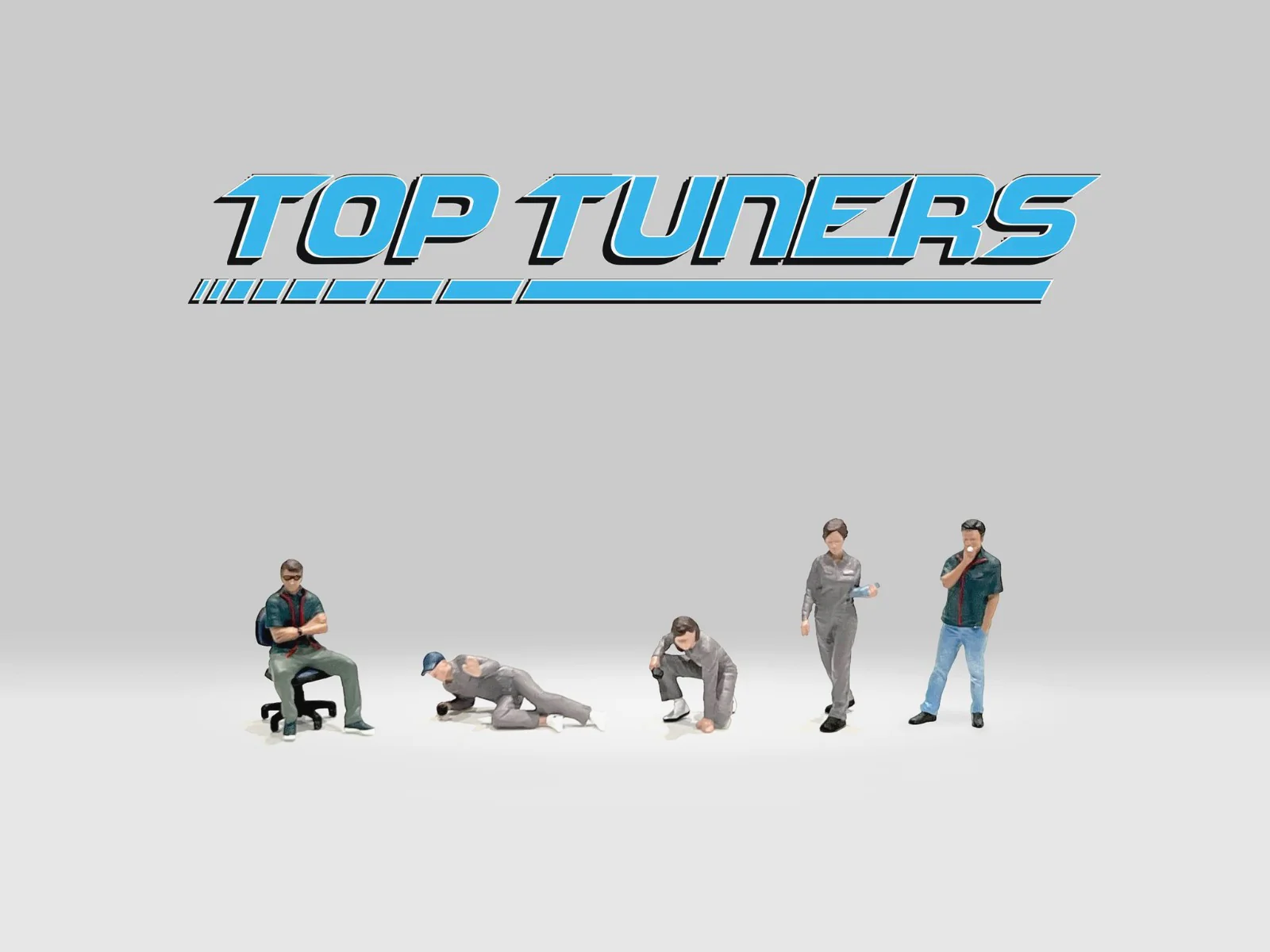 AMERICAN DIORAMA 1/64 Figure Set - Top Tuners AD-2412 - Image 2