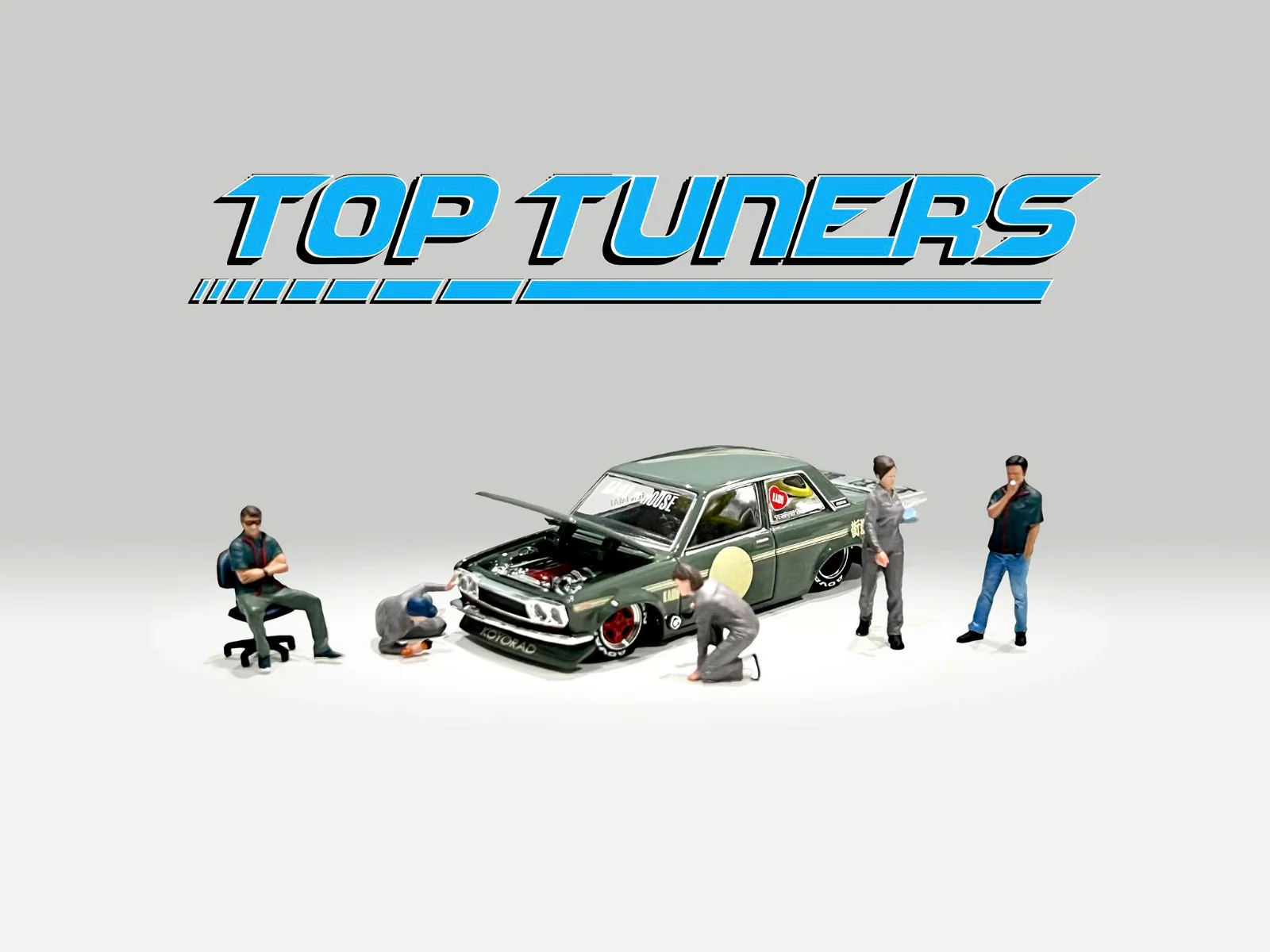 AMERICAN DIORAMA 1/64 Figure Set - Top Tuners AD-2412 - Image 3