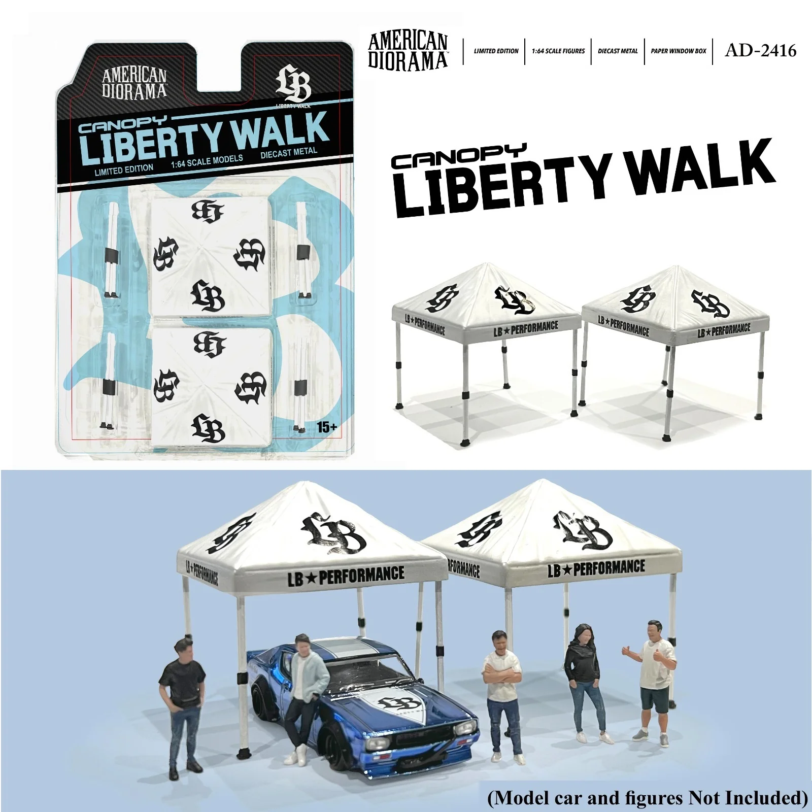 AMERICAN DIORAMA 1/64 Liberty Walk Canopy Set (Set of 2) AD-2416