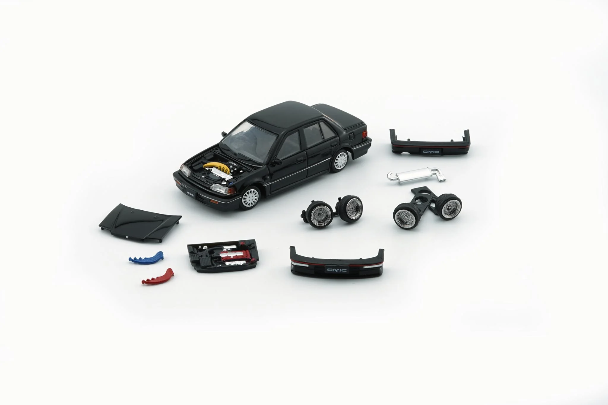 BM Creations 1/64 Honda Civic EF2 1991 BLACK LHD 64B0405 - Image 2