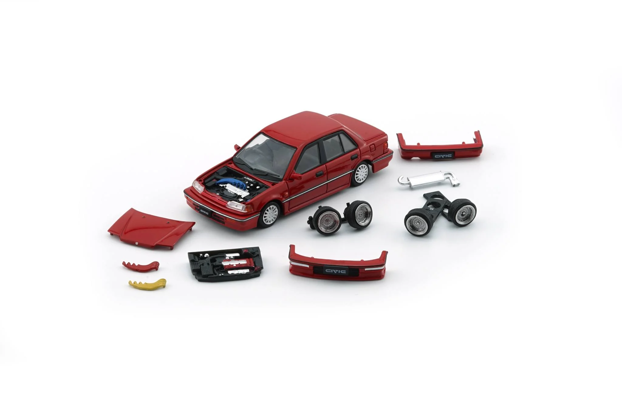 BM Creations 1/64 Honda Civic EF2 1991 RED LHD 64B0401 - Image 2