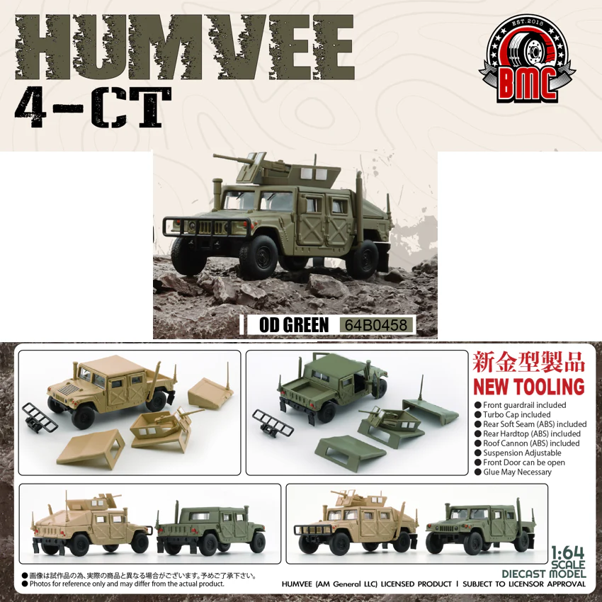 BM Creations 1/64 Humvee 4-CT - OD Green 64B0458 - Image 2
