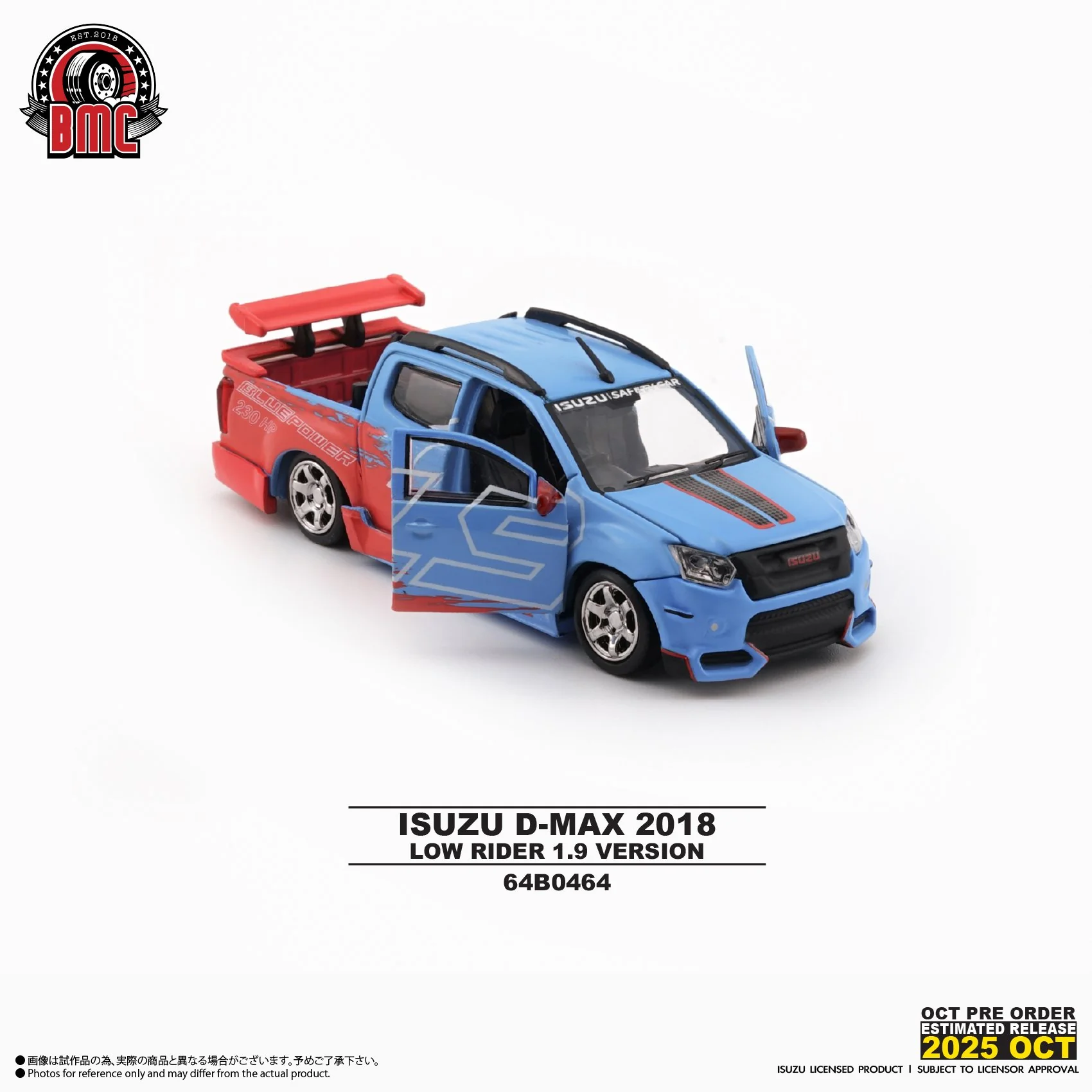BM Creations 1/64 Isuzu D-Max 2018 -Low Rider Safety Car 1.9 RHD 64B0464 - Image 2
