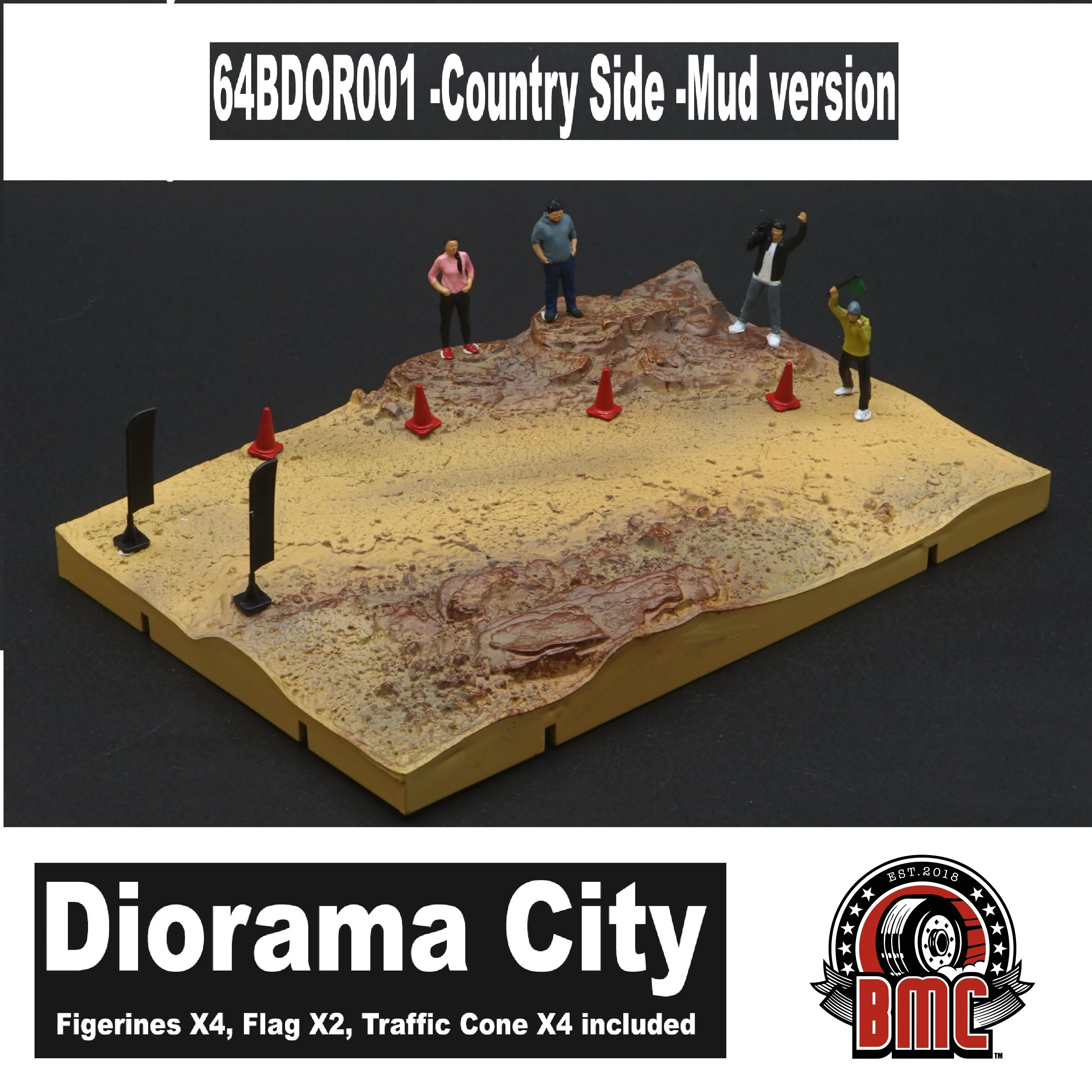 BM CREATIONS JUNIOR 1/64 Diorama City - 001 Country Side Mud version 64BDOR001 - Image 6