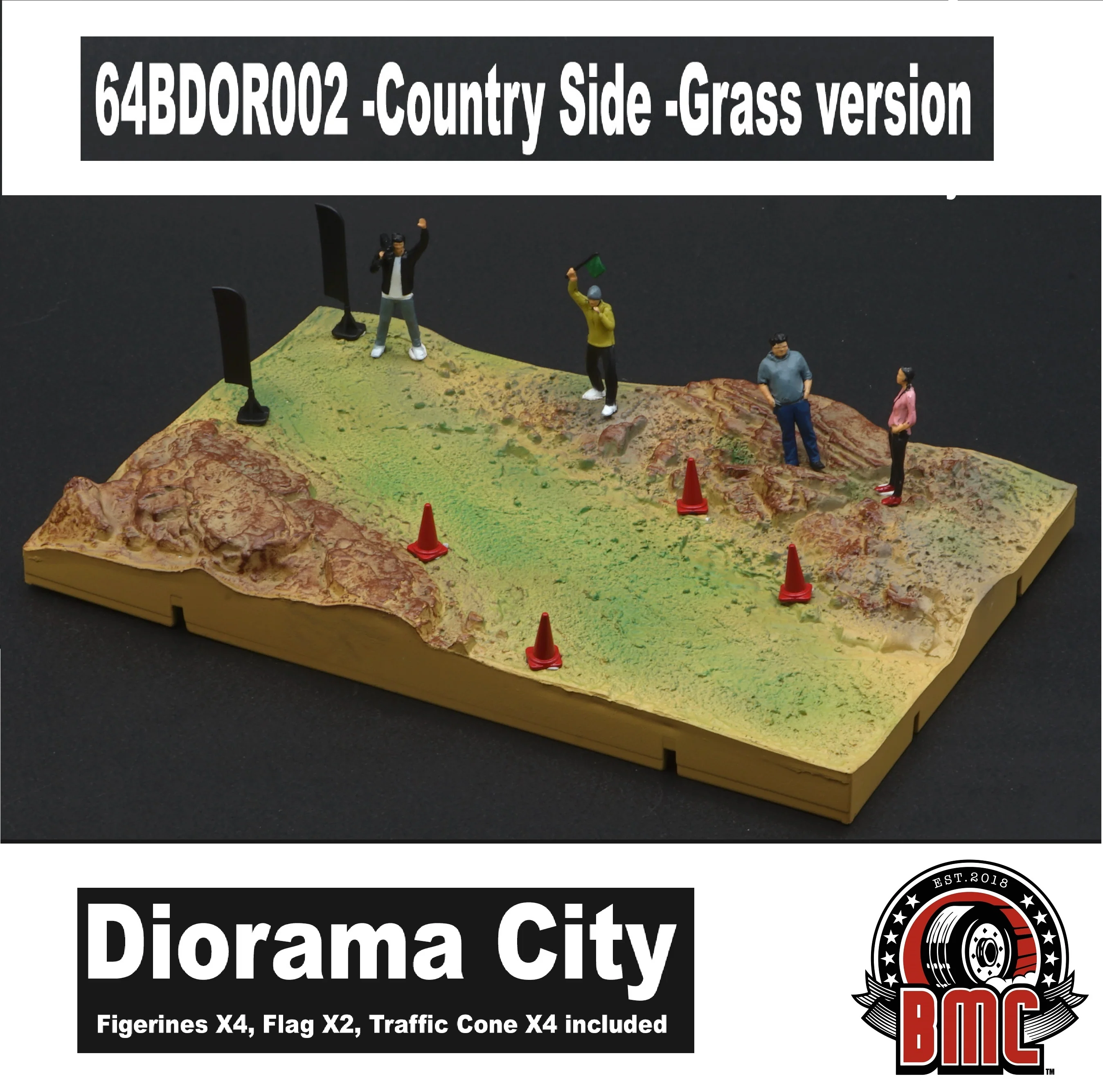 BM CREATIONS JUNIOR 1/64 Diorama City - 002 Country Side Grass version 64BDOR002 - Image 4
