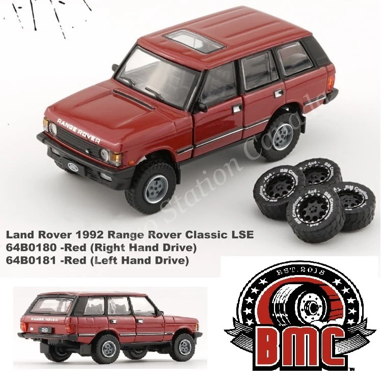 BM CREATIONS JUNIOR 1/64 Land Rover 1992 Range Rover Classic LSE -Red LHD 64B0181 - Image 4