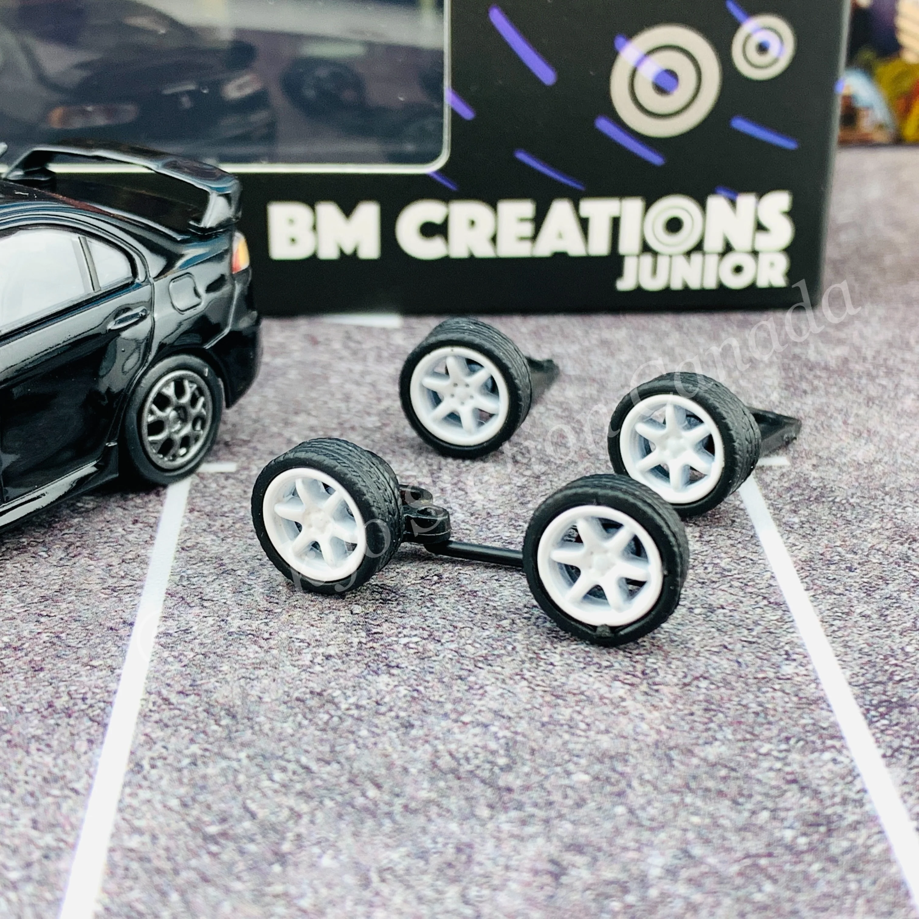 BM CREATIONS JUNIOR 1/64 Mitsubishi Lancer EVO X  BLACK Limited Edition 64B0119 - Image 2