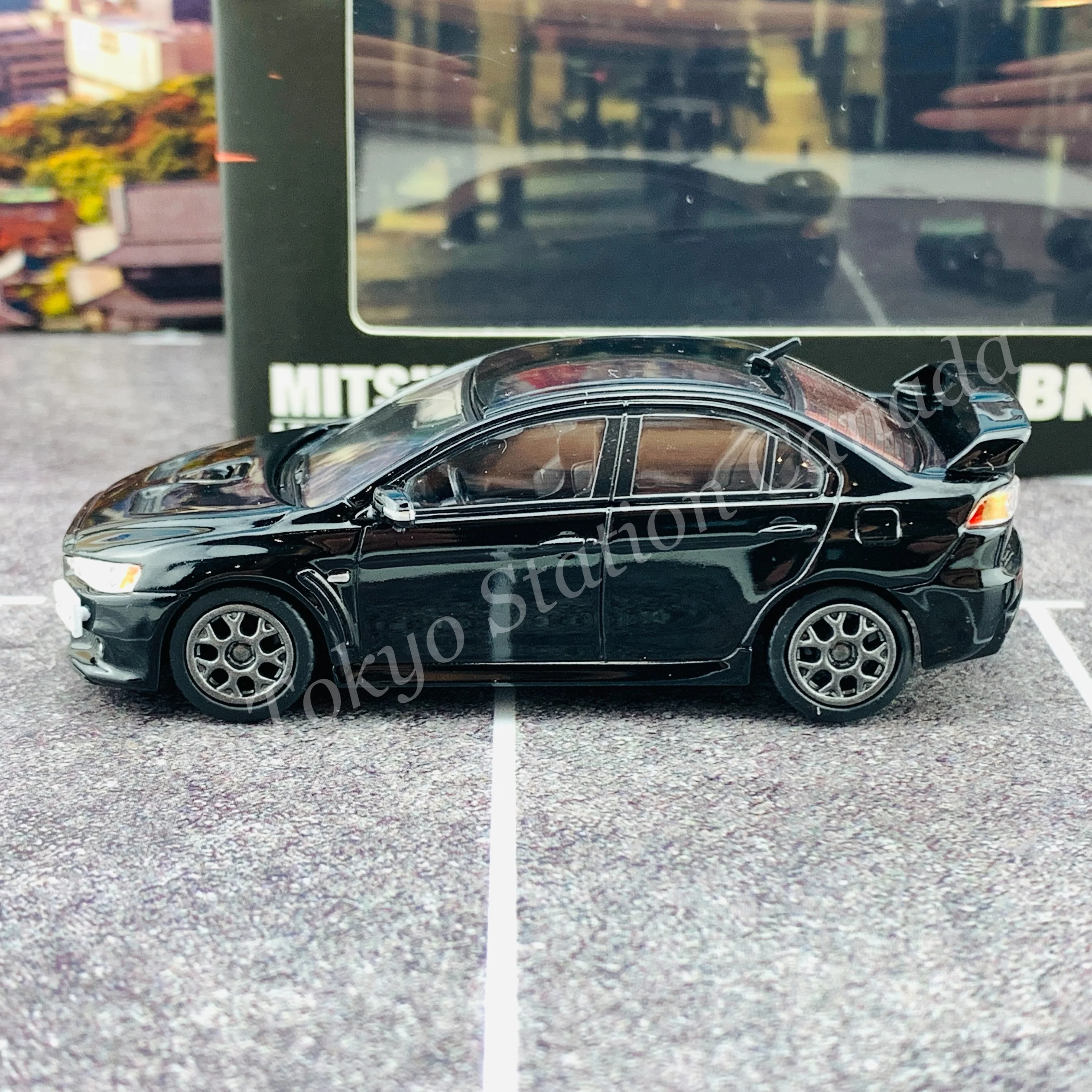 BM CREATIONS JUNIOR 1/64 Mitsubishi Lancer EVO X  BLACK Limited Edition 64B0119 - Image 3